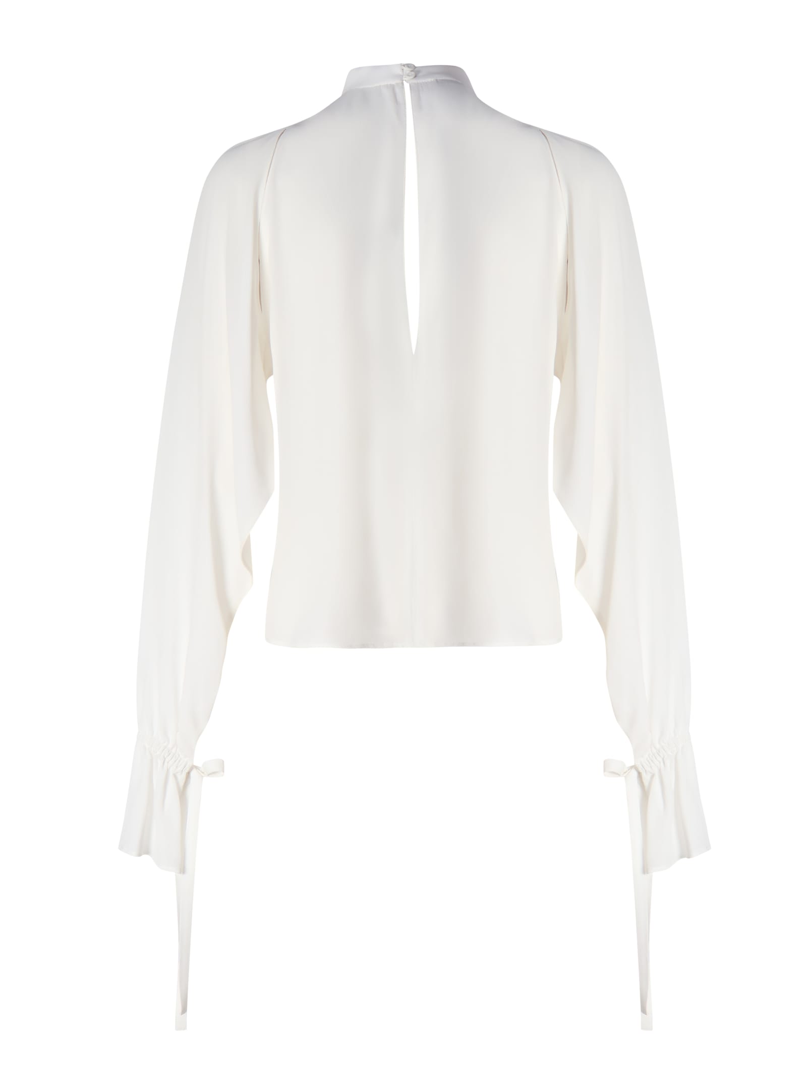 Shop Pinko Flowing Blouse In Silk Blend In White