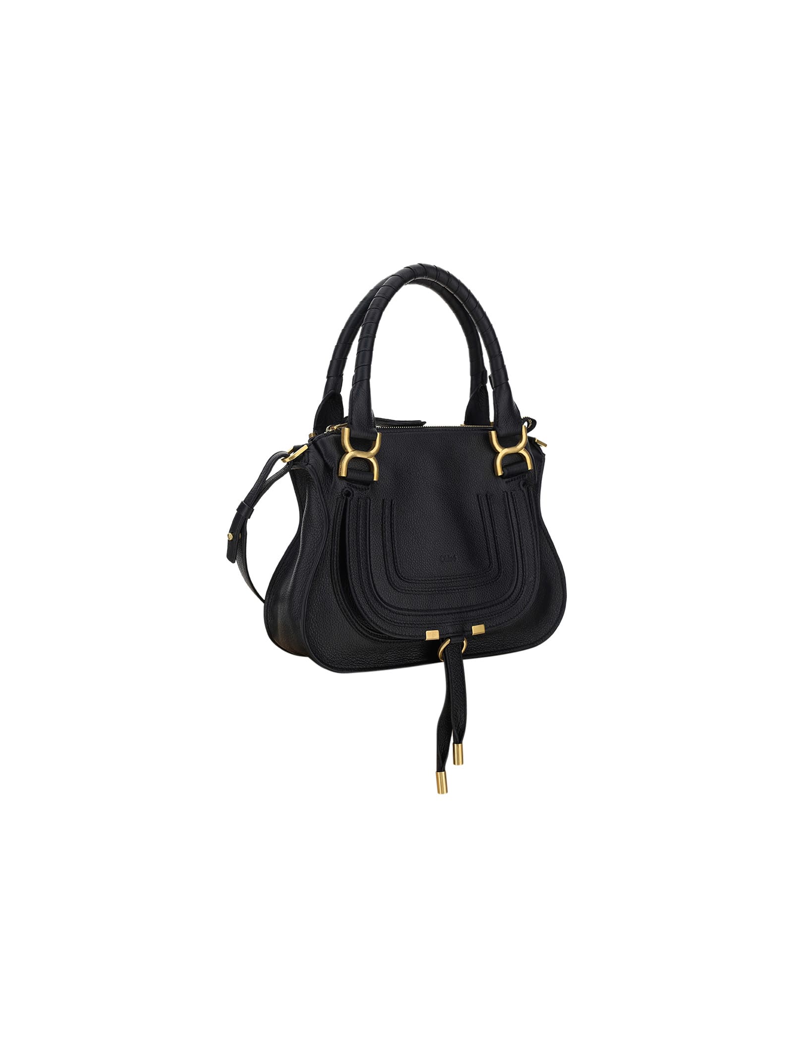 Shop Chloé Marcie Bag In Black