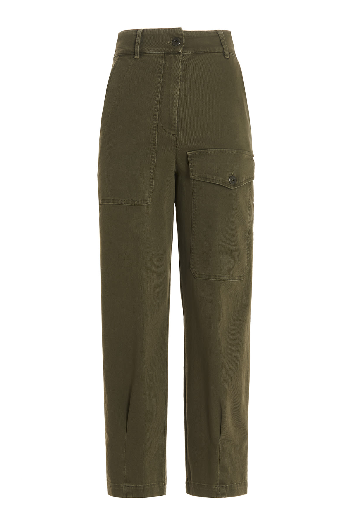 Nude Cropped Cargo-pocket Straight-leg Trousers In Green | ModeSens