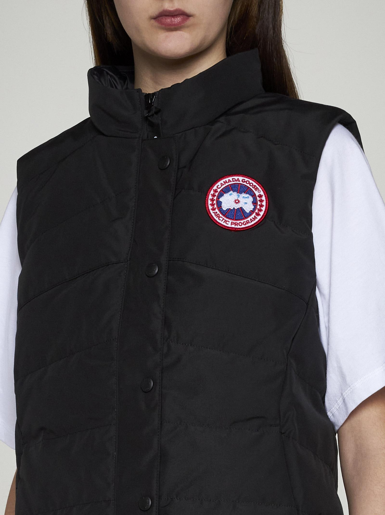 Shop Canada Goose Freestyle Quilted Nylon Down Vest In Black