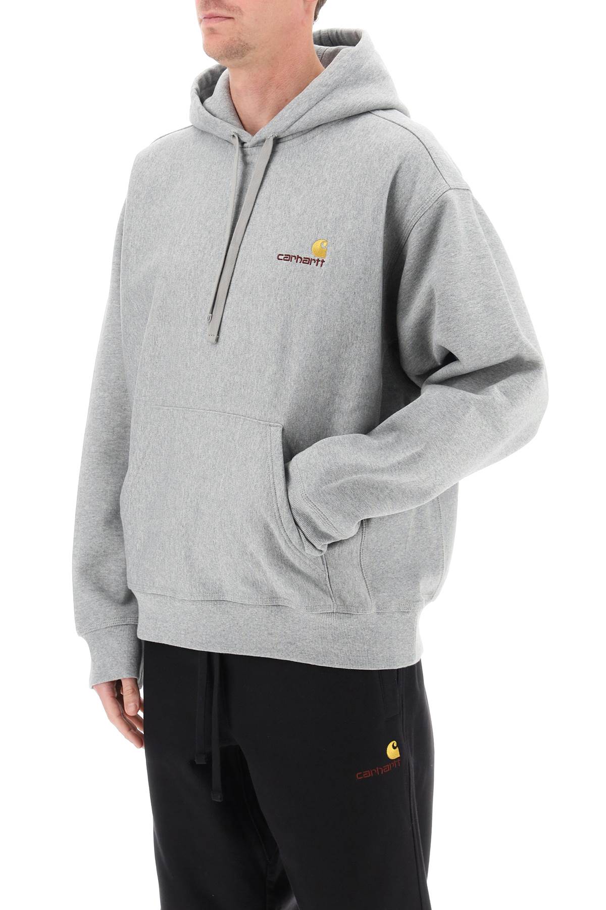 Carhartt American Script Hoodie In Gray