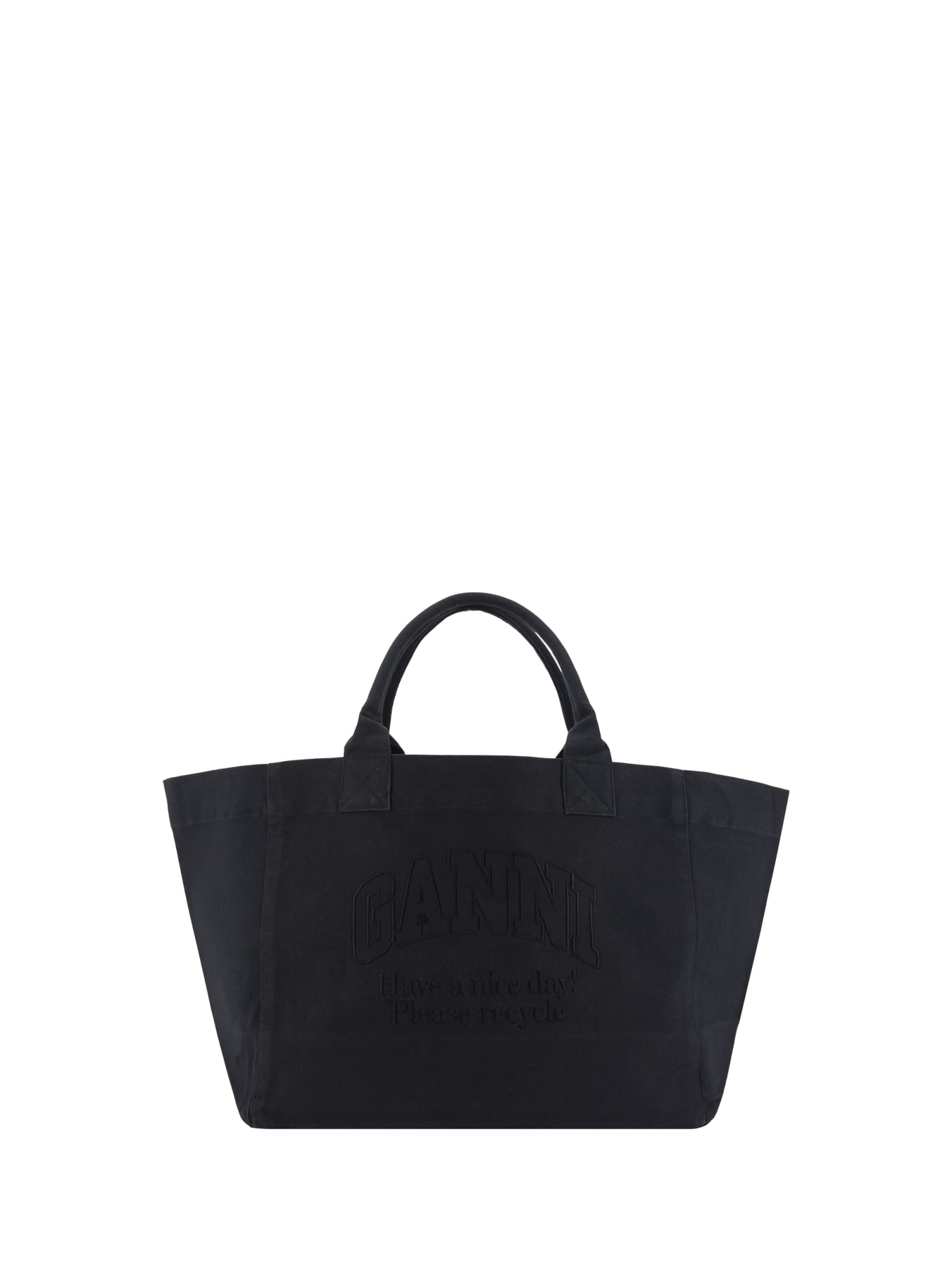 Shop Ganni Shoulder Bag In Phantom
