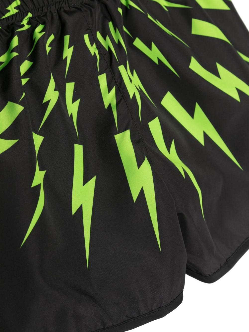 Shop Neil Barrett Swimsuit With Print In Nero-verde