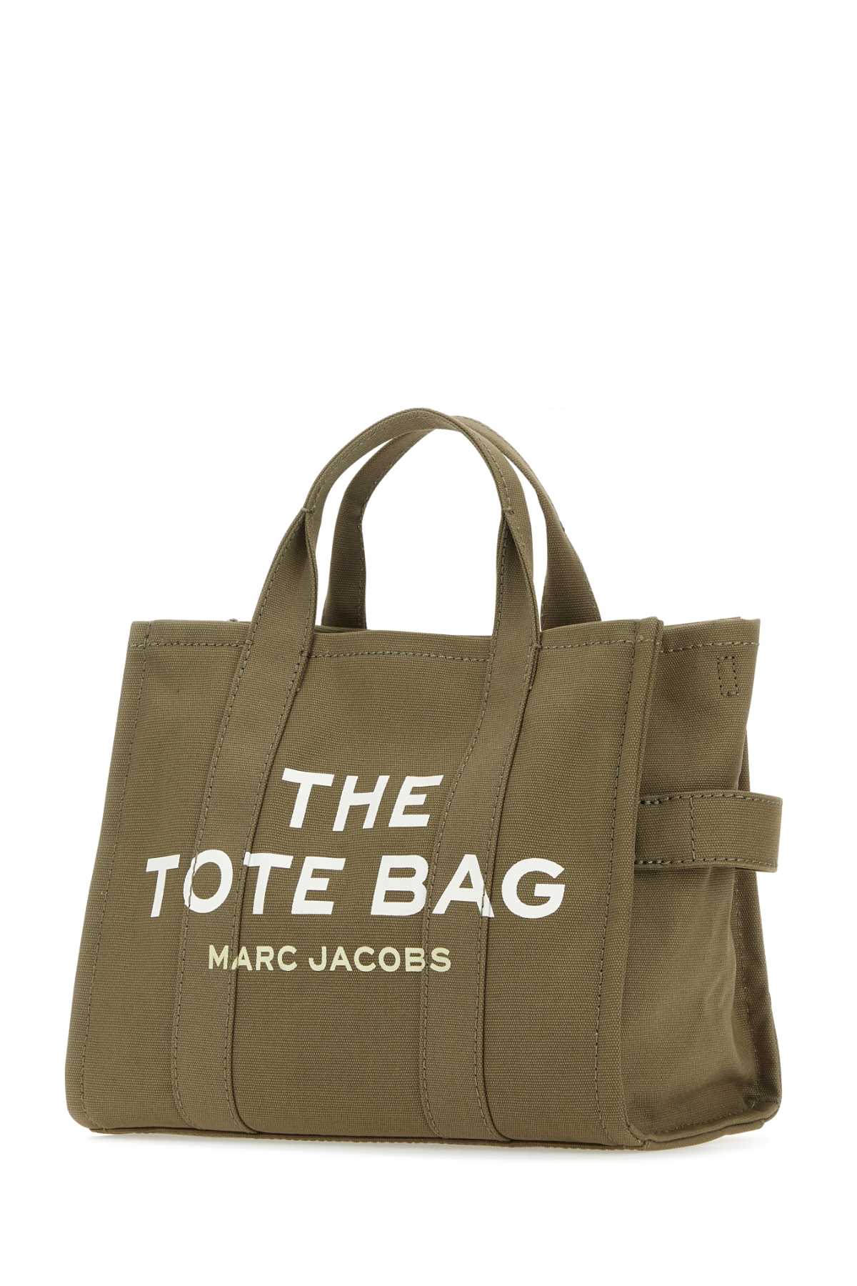 Shop Marc Jacobs Army Green Canvas Medium The Tote Bag Handbag In 372