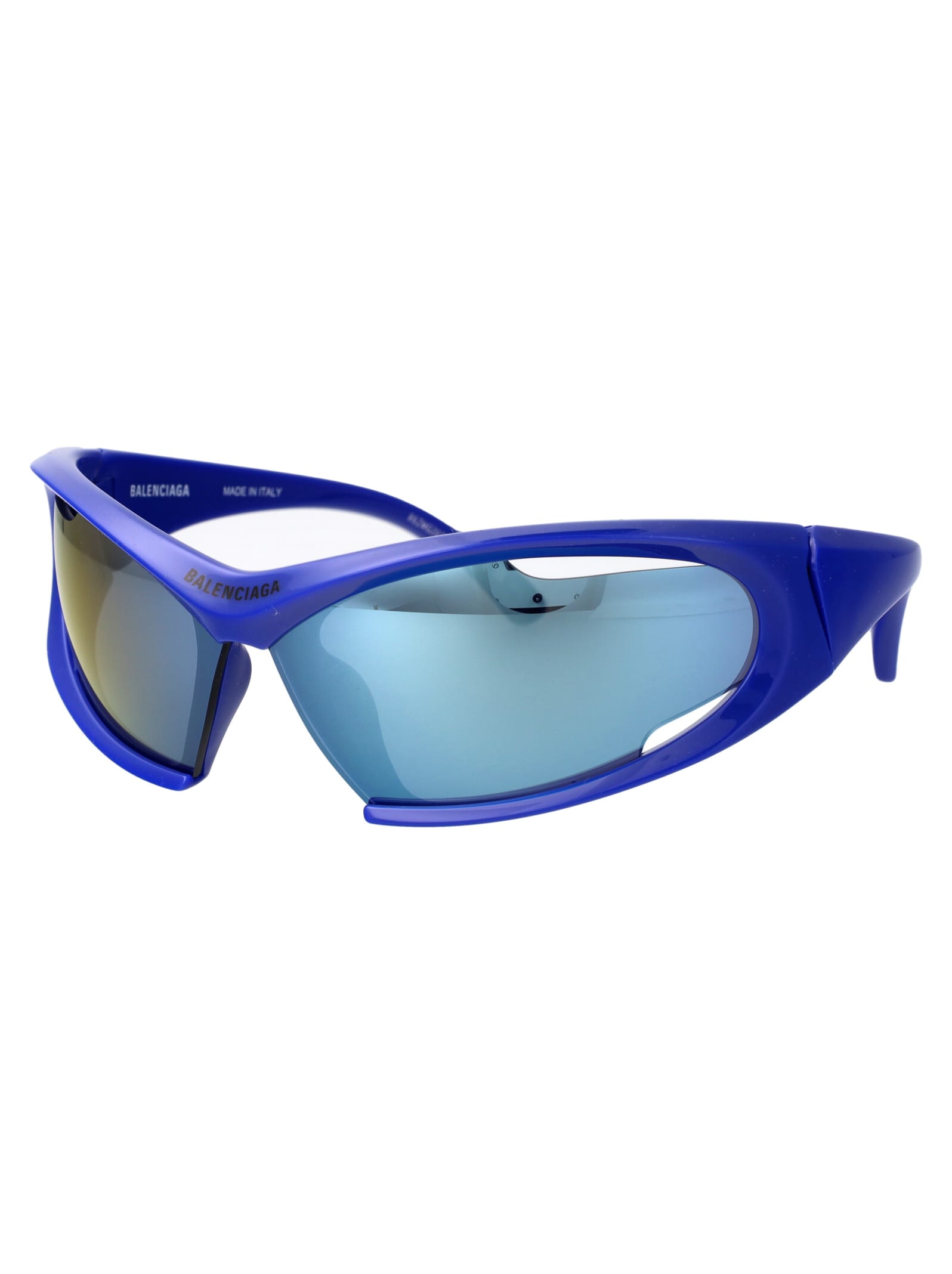 Balenciaga Bb0318s Sunglasses In 002 Blue Blue Blue