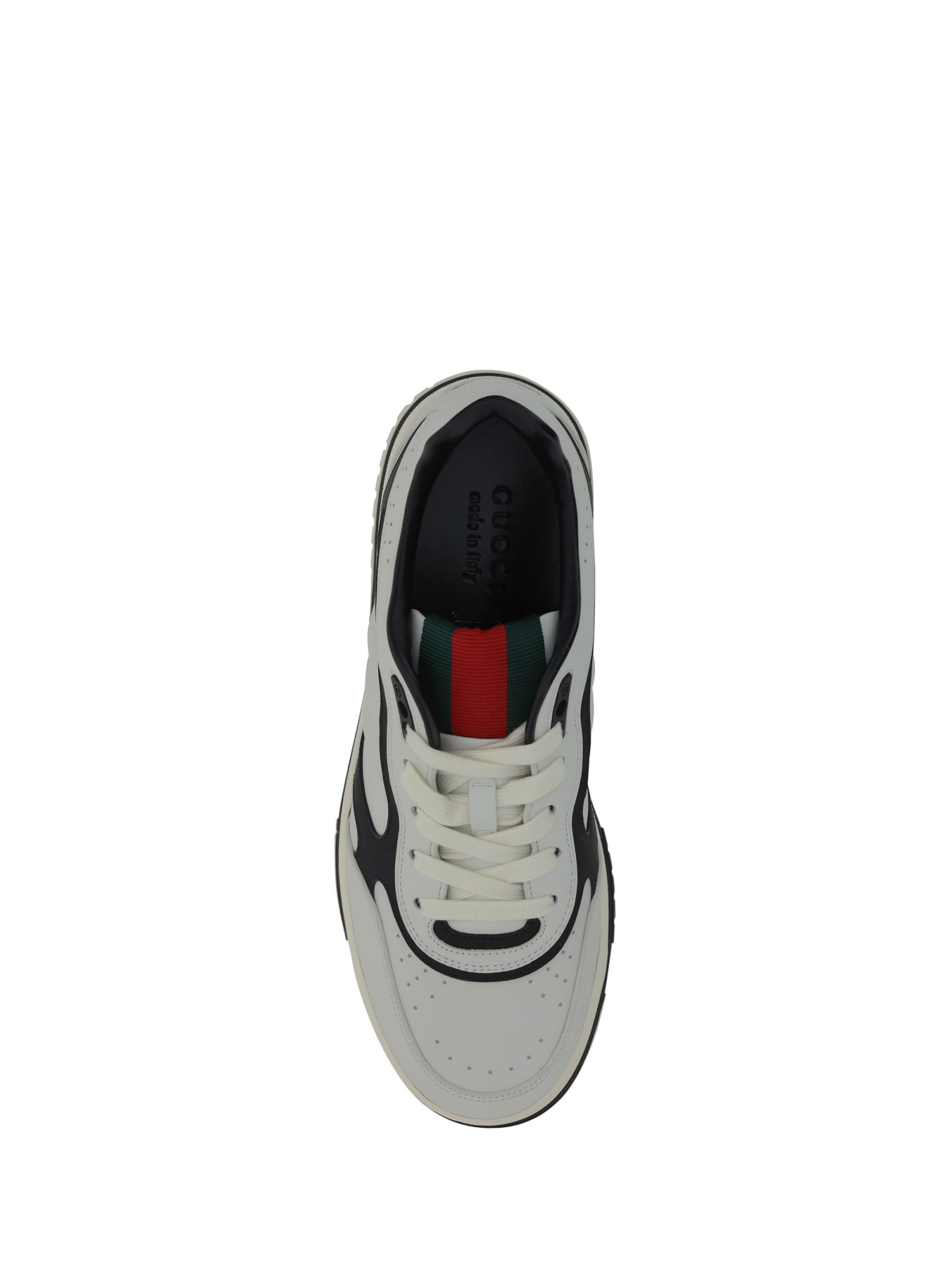 Shop Gucci Re-web Sneakers In White