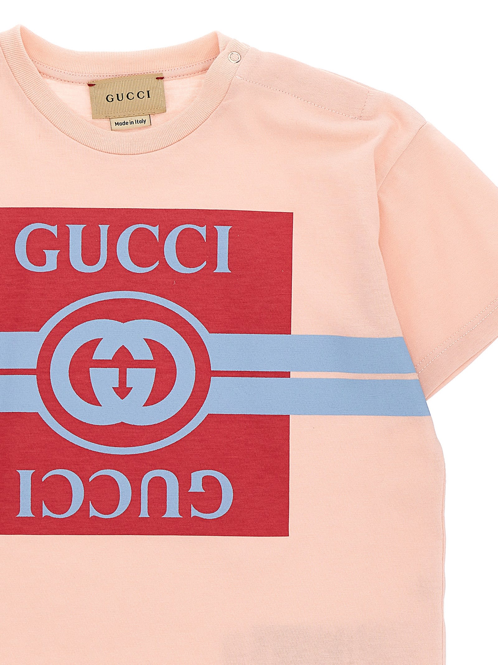 Shop Gucci Logo T-shirt In Pink