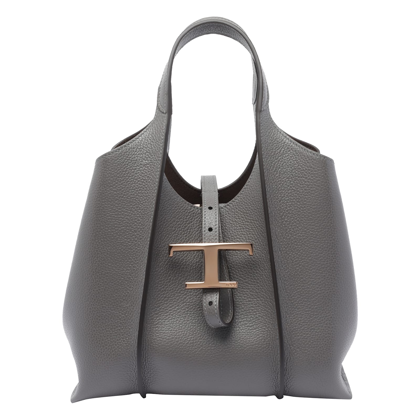 Tod's Mini Shopping Tote With Adjustable Strap In Gray