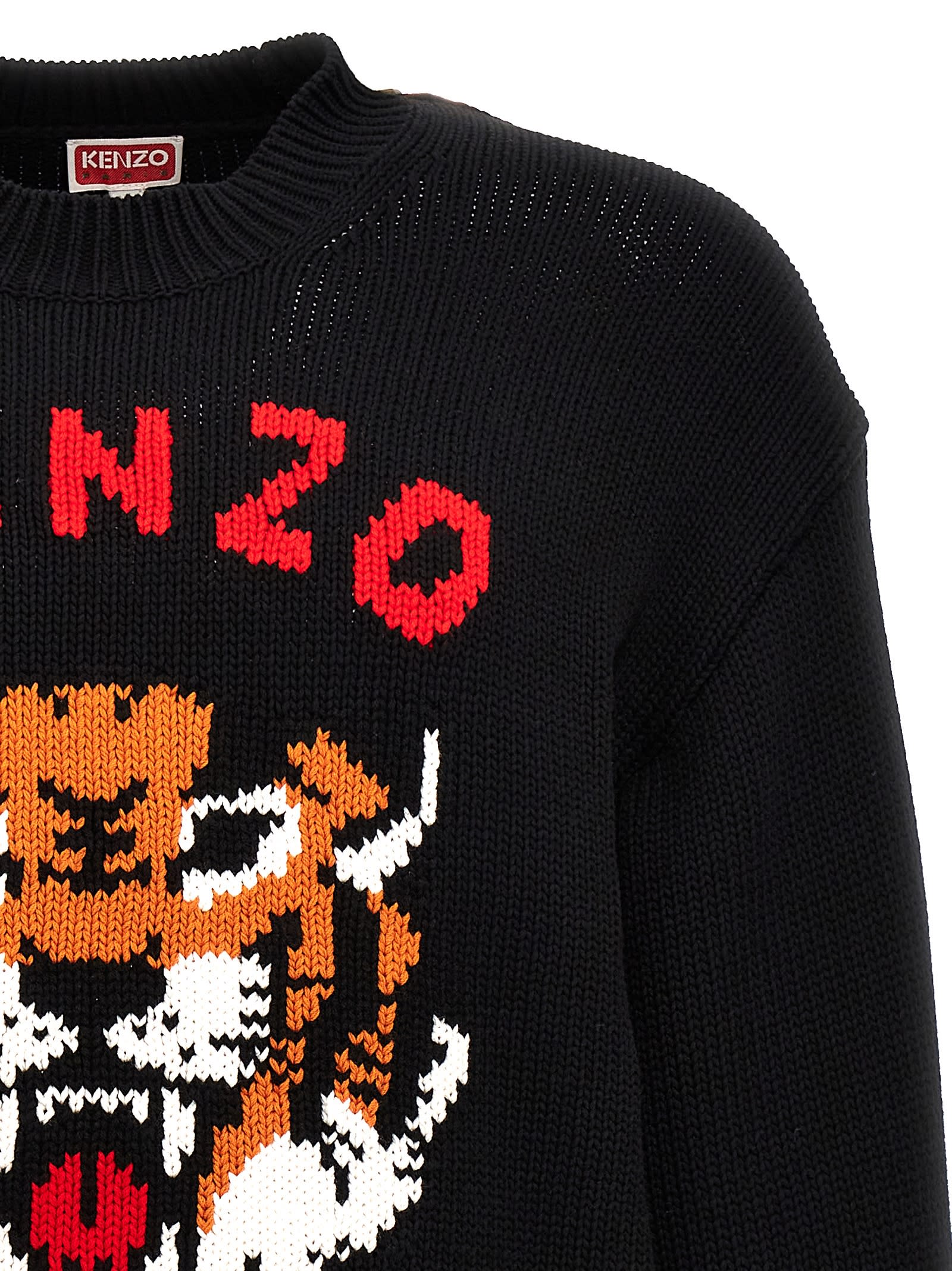 Shop Kenzo Lucky Tiger Sweater In Black