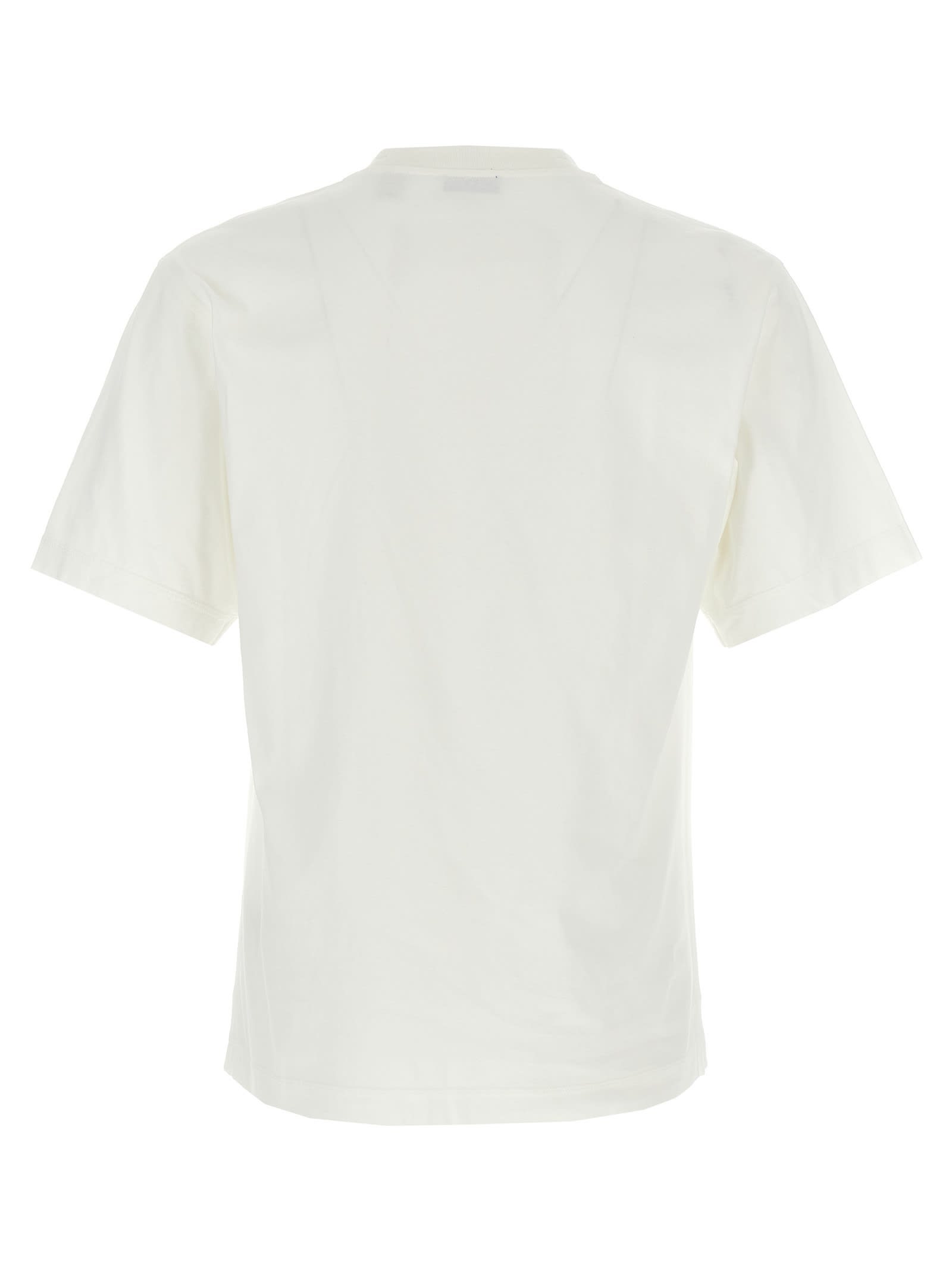 Shop Burberry Logo Embroidery T-shirt In White