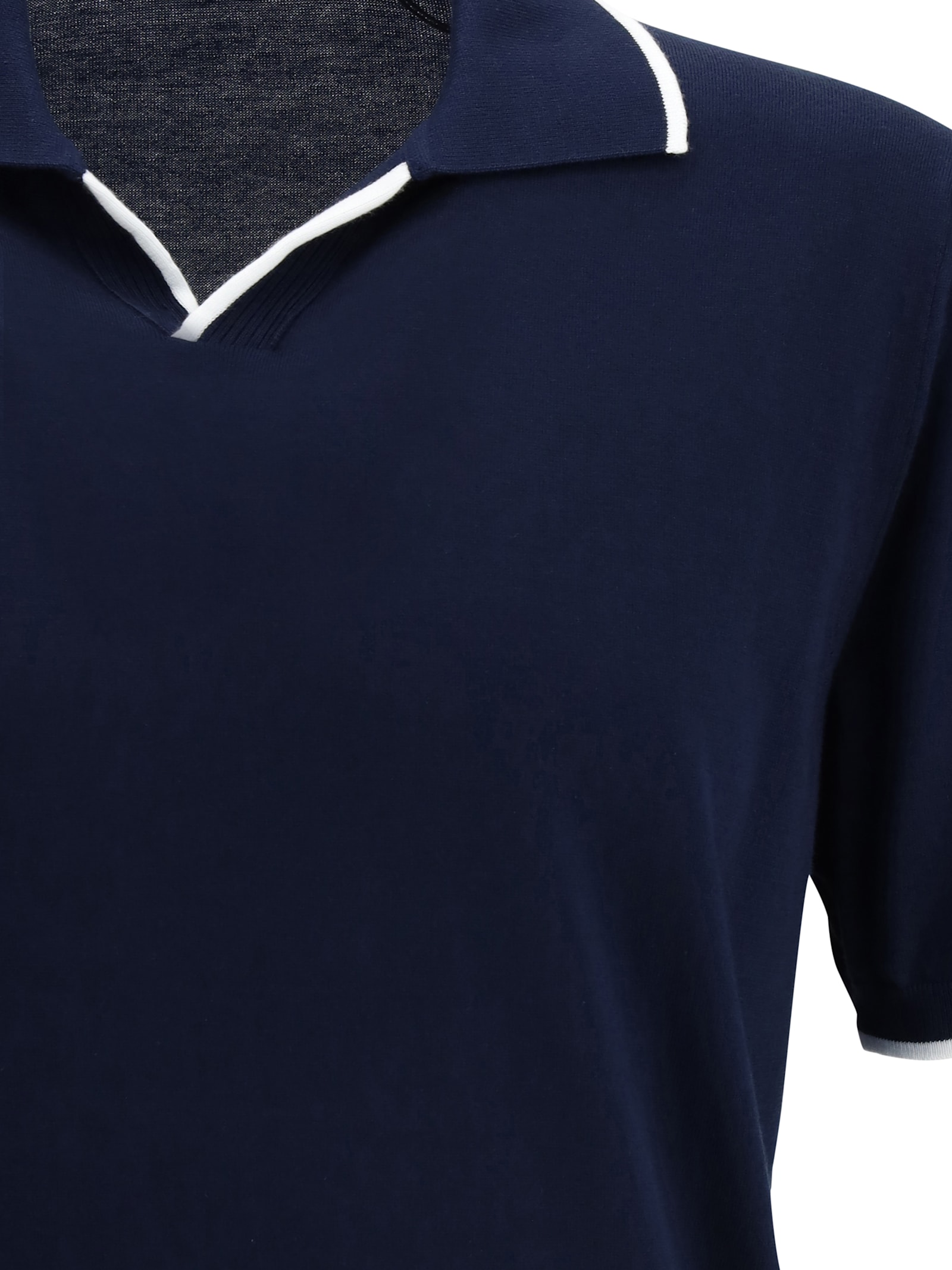 Shop Kiton Cotton Polo Shirt