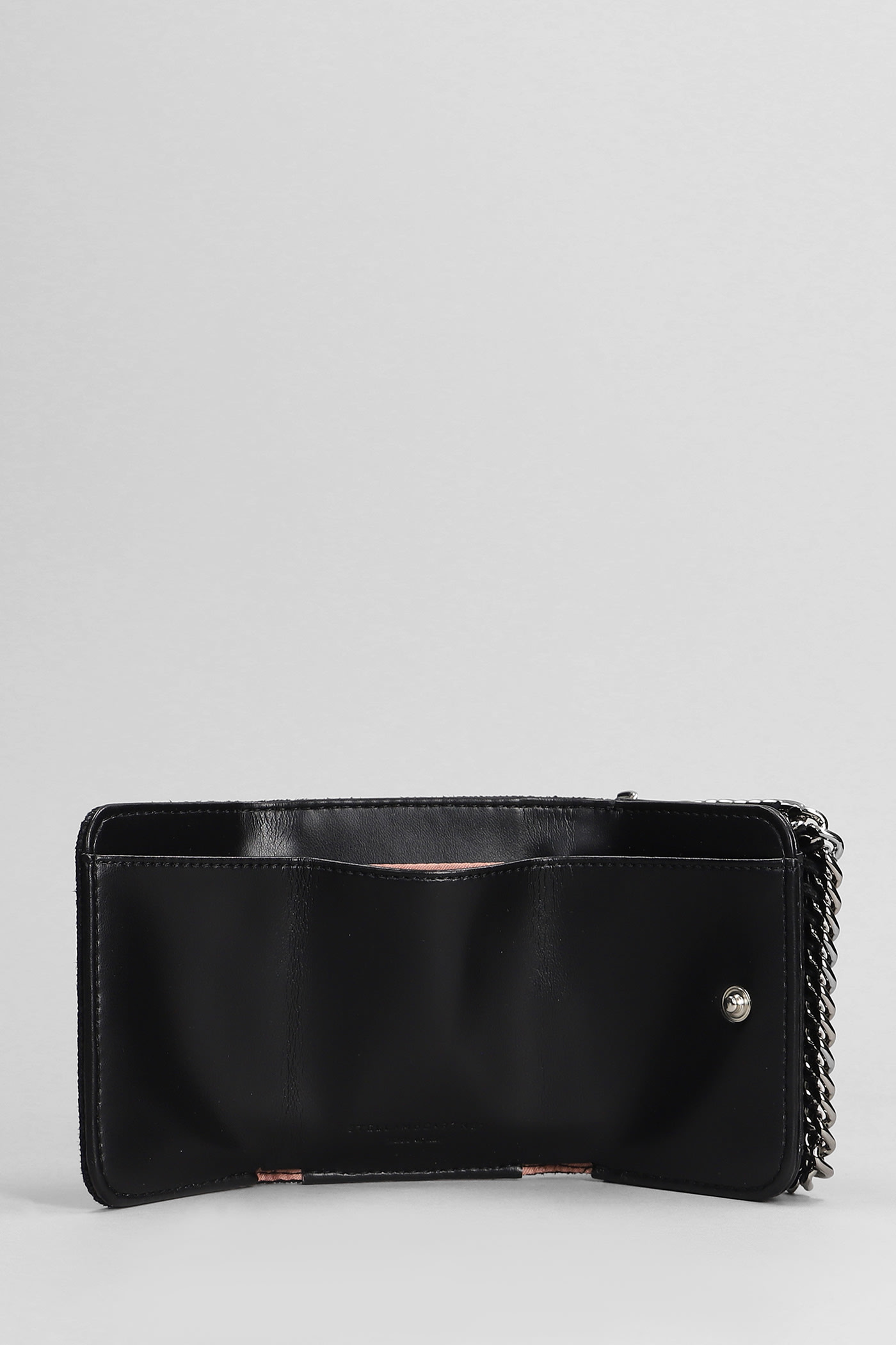 Shop Stella Mccartney Falabella Wallet In Black Polyester