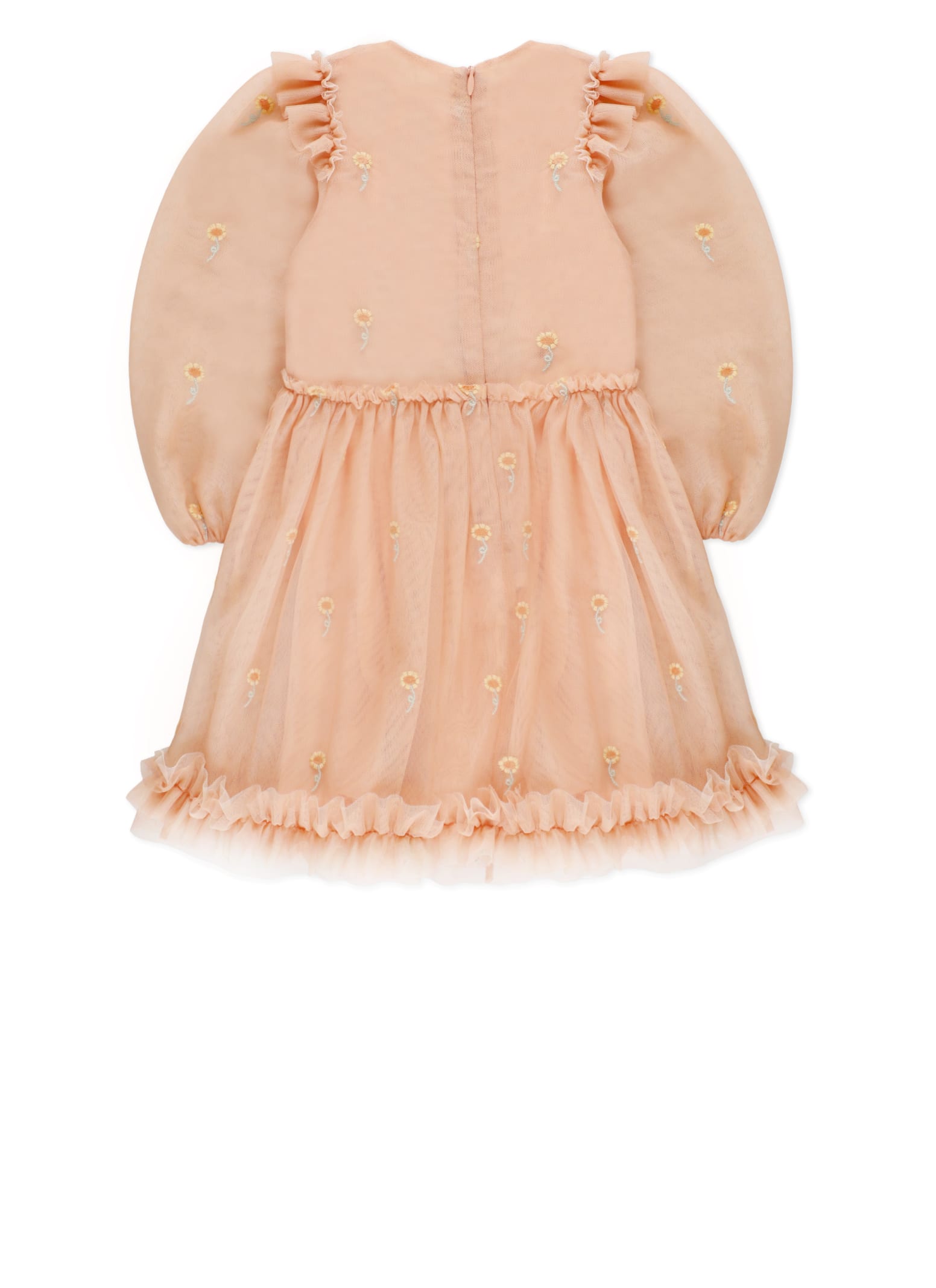 Shop Stella Mccartney Sunflower Embroidery Dress In Pink