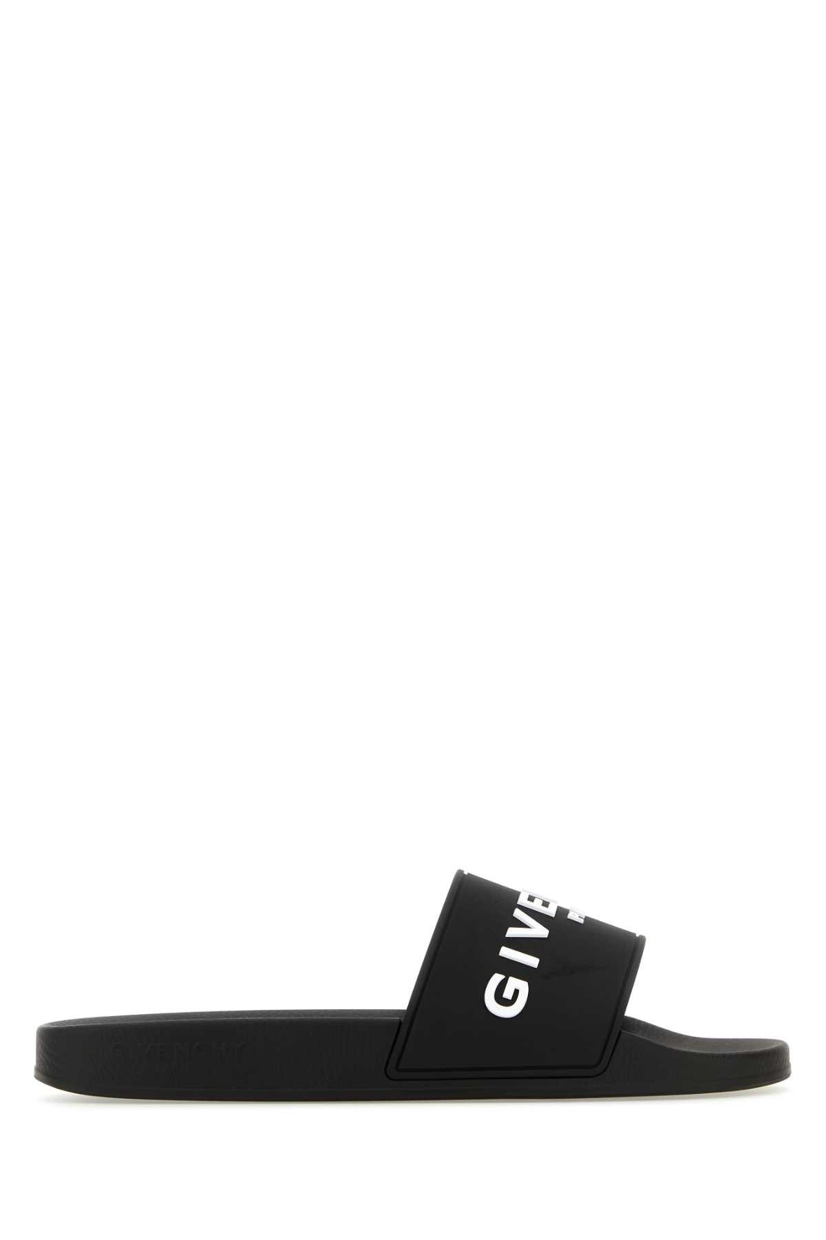 Shop Givenchy Black Rubber Slippers