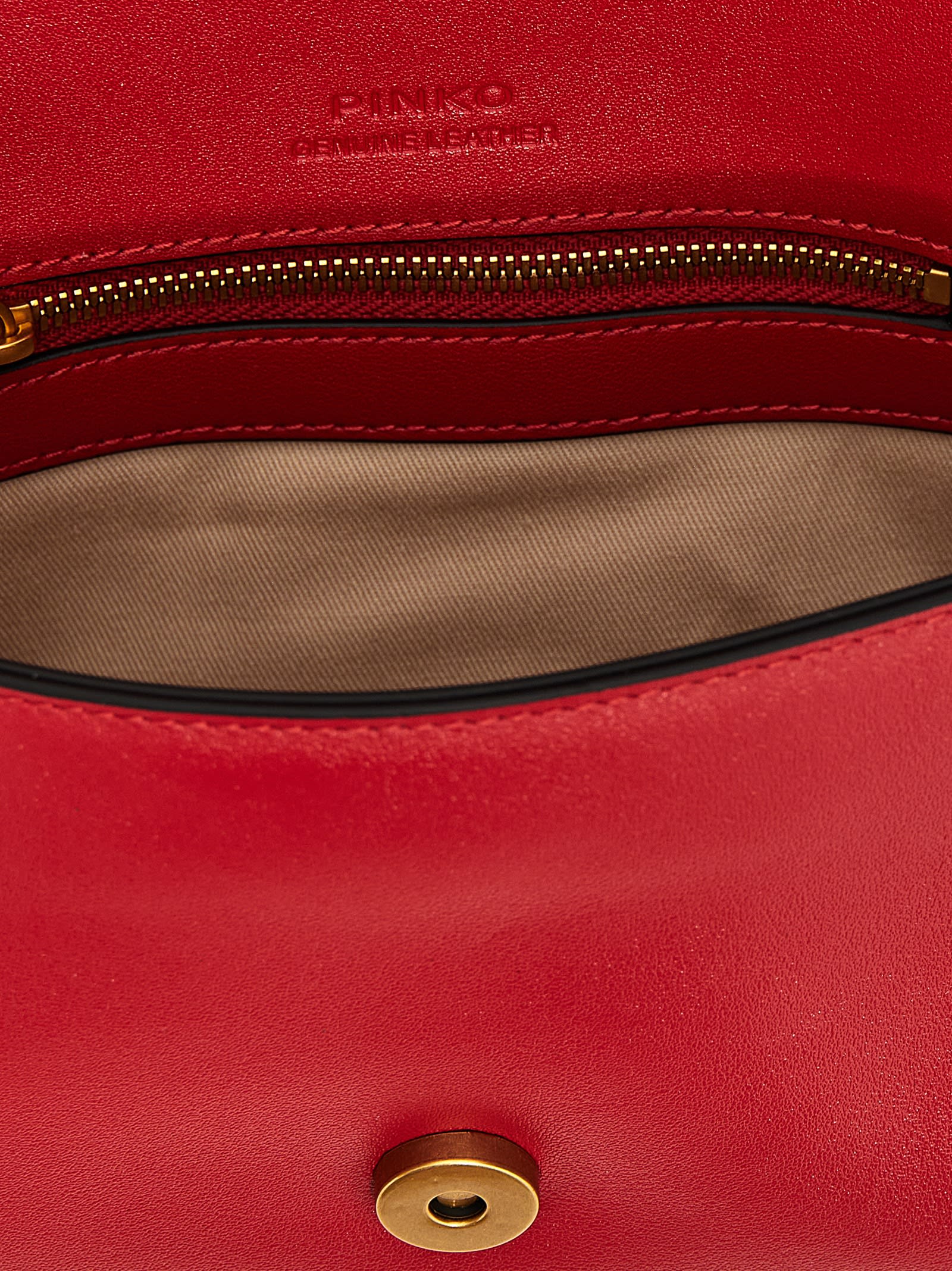 Pinko Love One Mini Crossbody Bag In Red