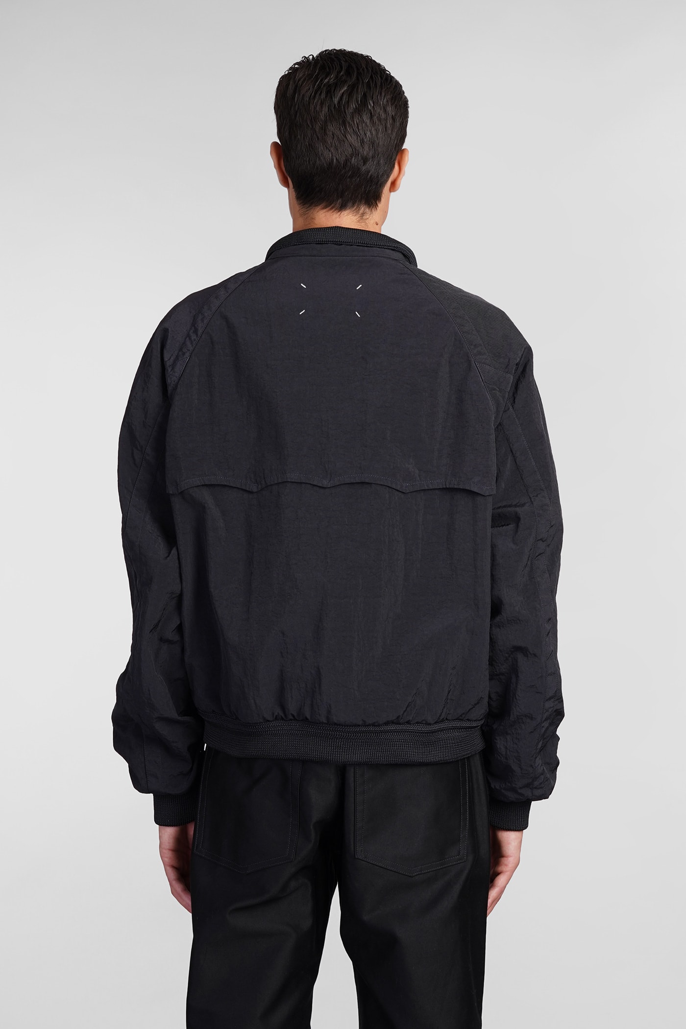 Shop Maison Margiela Casual Jacket In Black Polyamide