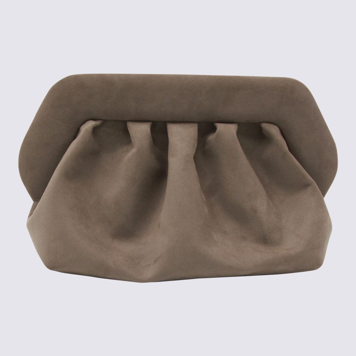 Themoirè Medium Bios Clutch Colour Mud Suede Effect In Brown