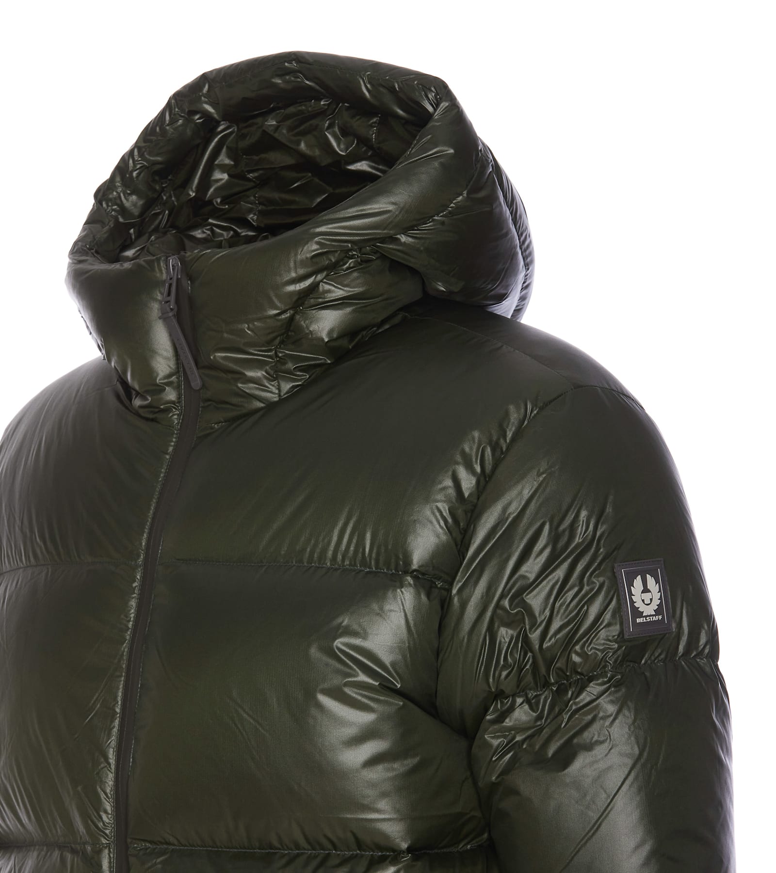 Shop Belstaff Resolve Down Jacket In Green