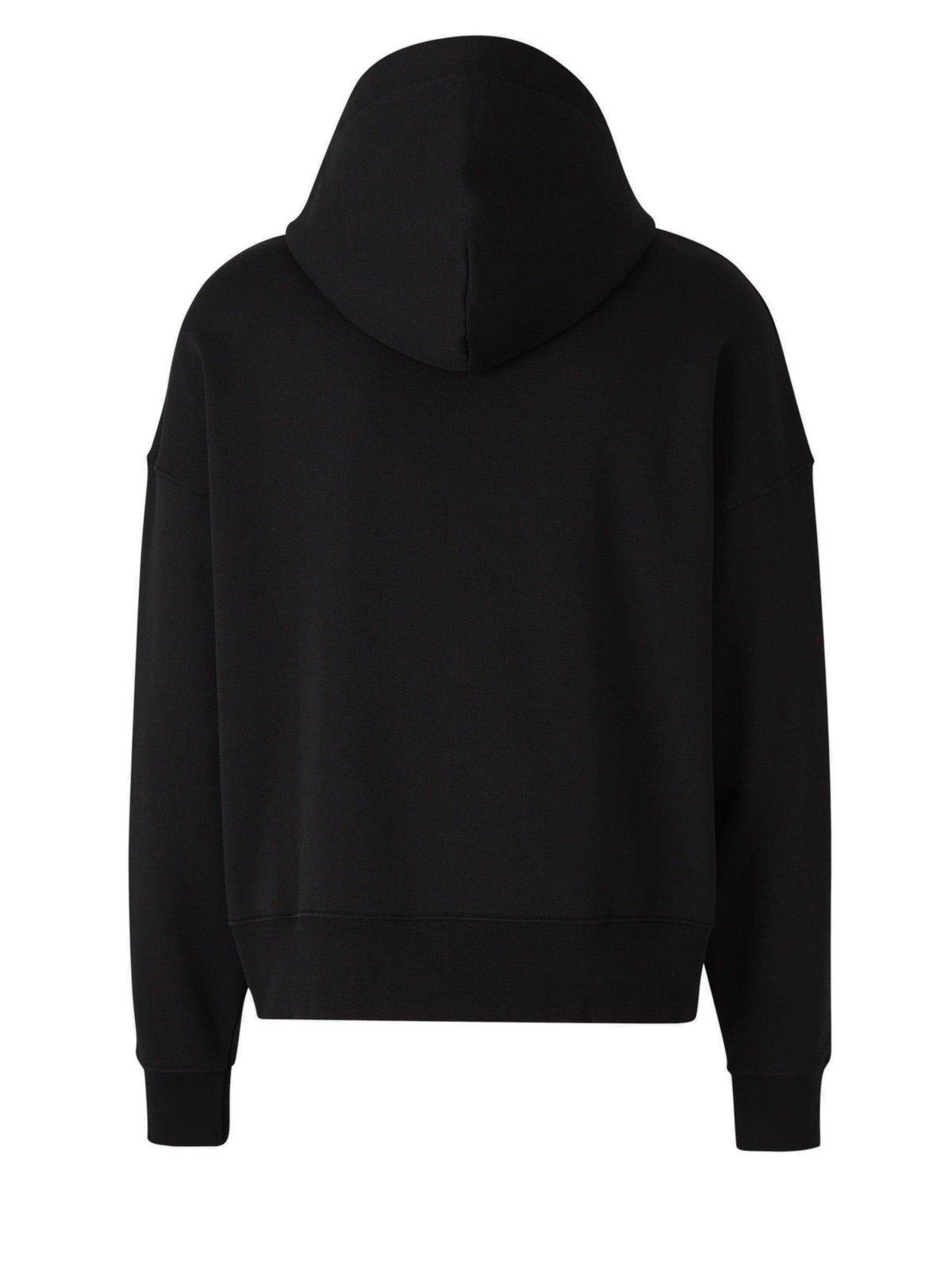 Shop Palm Angels Bear In Mind Drawstring Hoodie In Black Brown