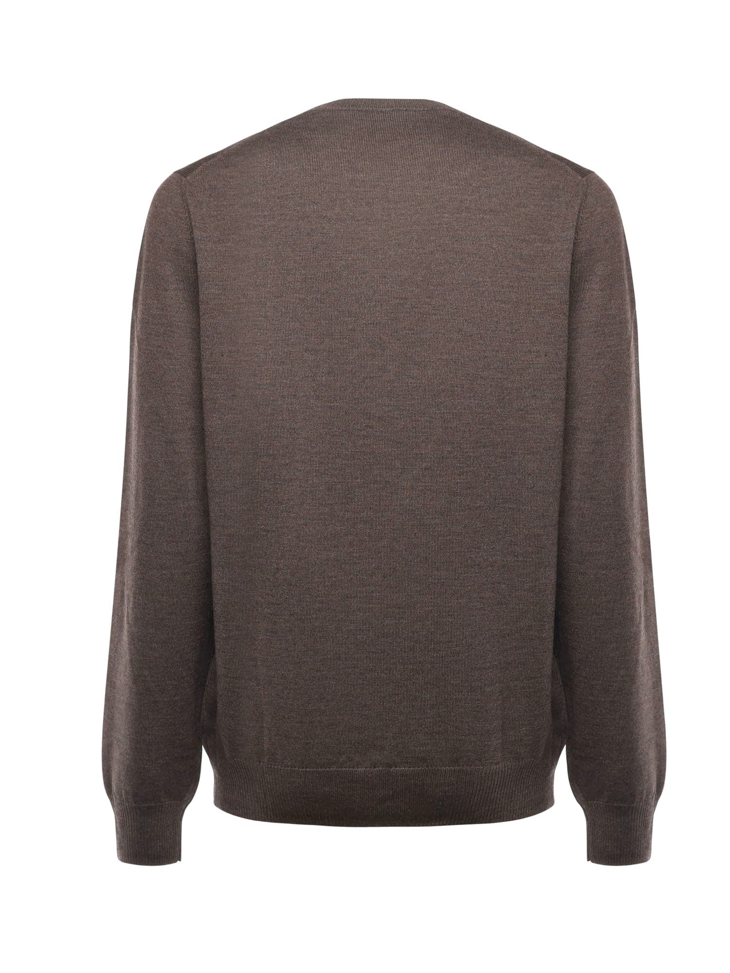 Fay Wool Sweater In Brown