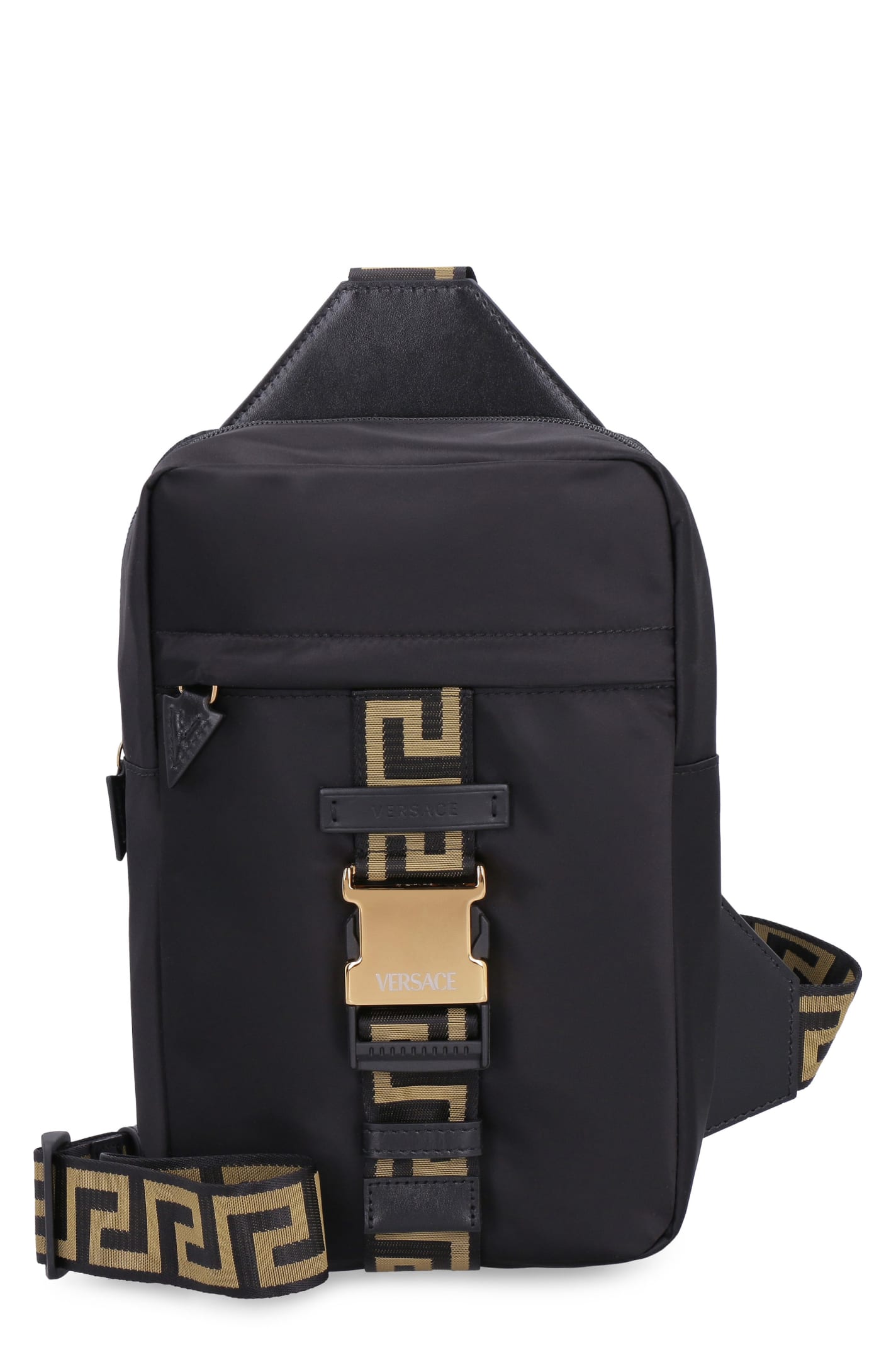 Versace Greca Nylon One-shoulder Backpack