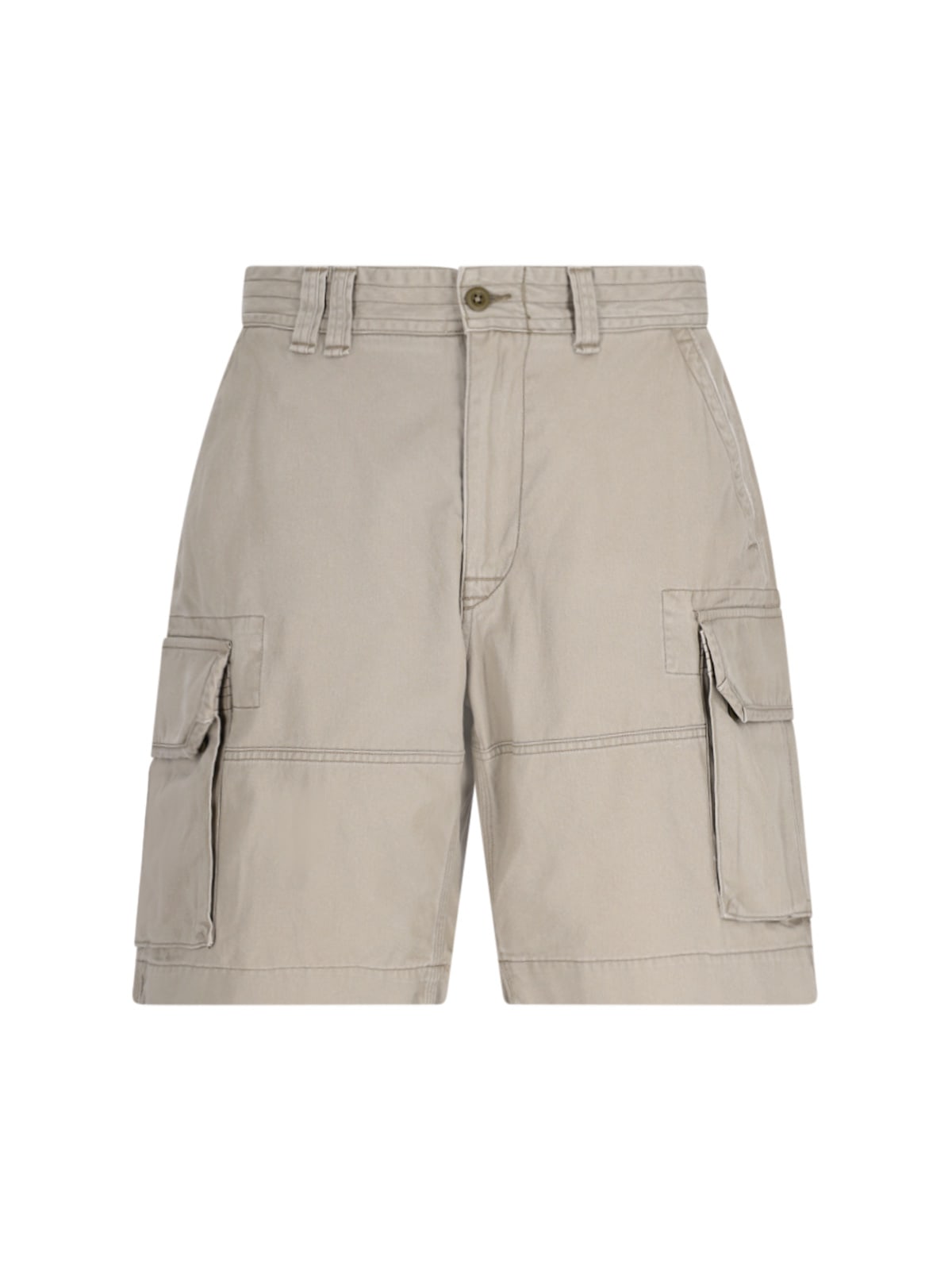 Shop Polo Ralph Lauren Cargo Shorts In Taupe