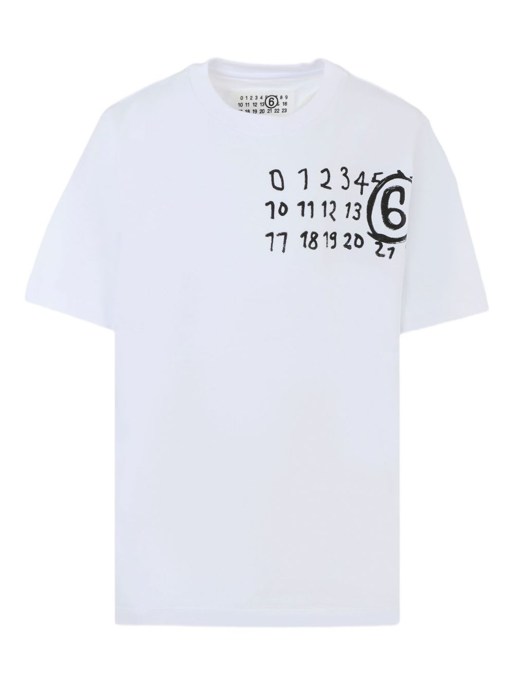 Mm6 Maison Margiela White T-shirt For Kids With Logo In White