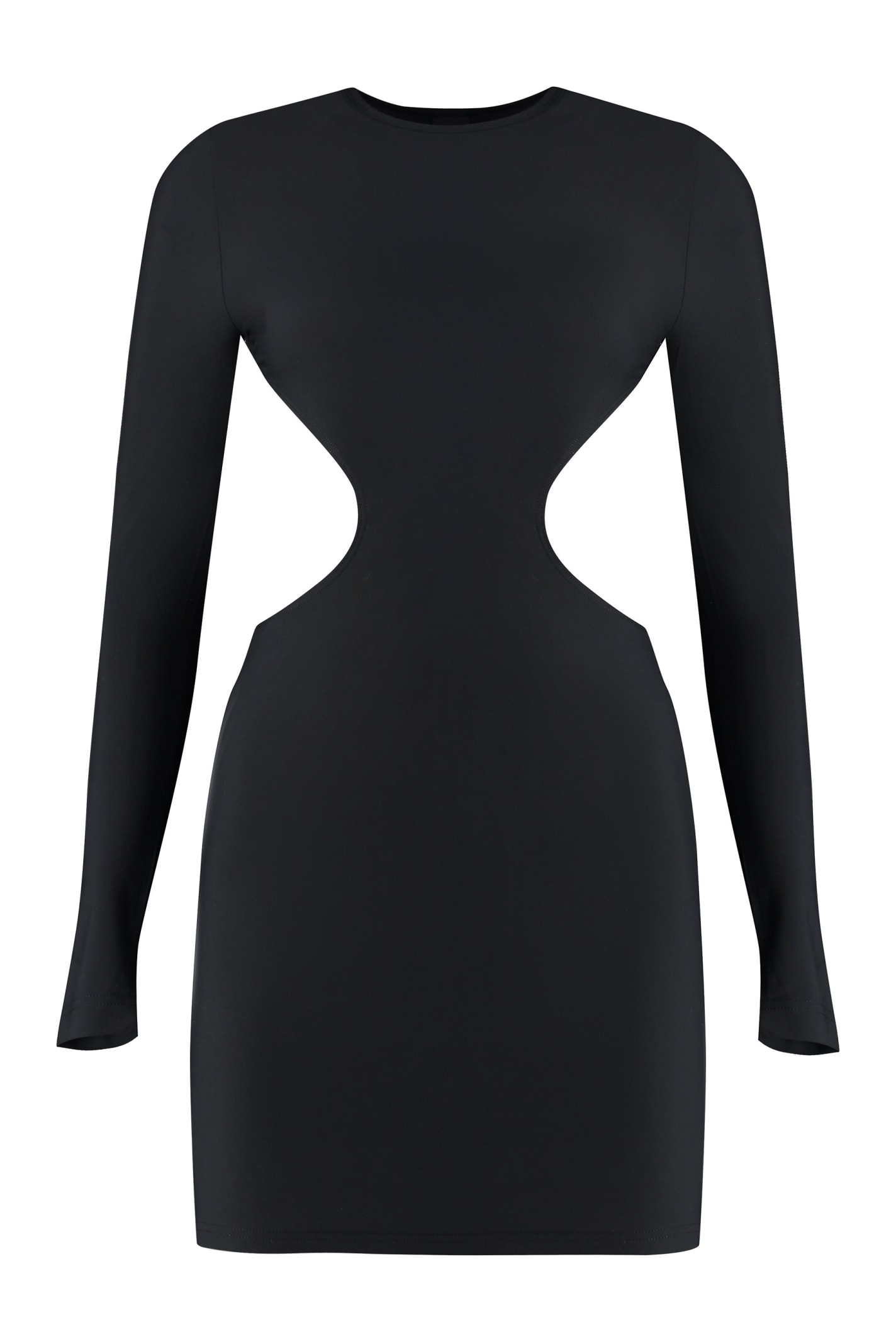 Shop Balenciaga Jersey Mini Dress In Black