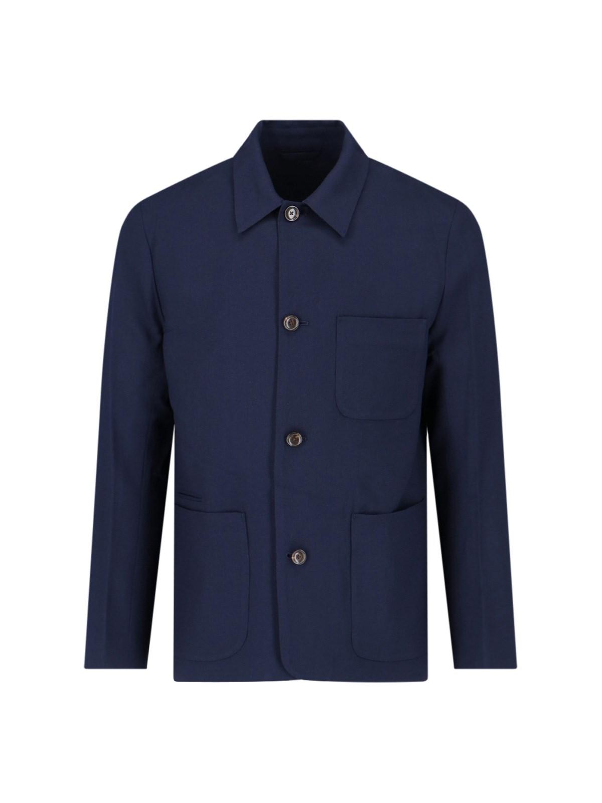 Shop Paul Smith Shirt Jacket In Blue