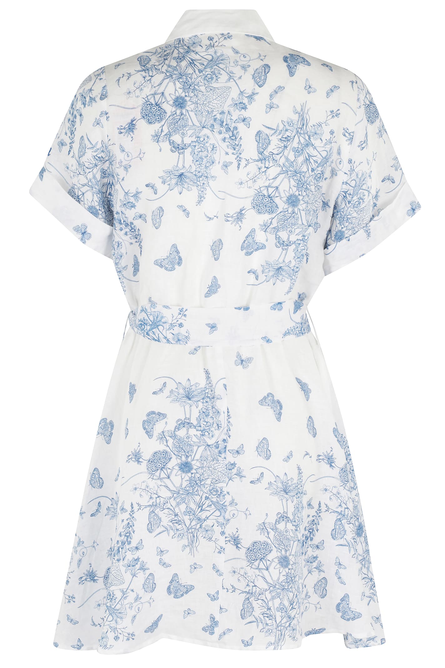 Mc2 Saint Barth Joseline Mini Dress With Floral Print In White