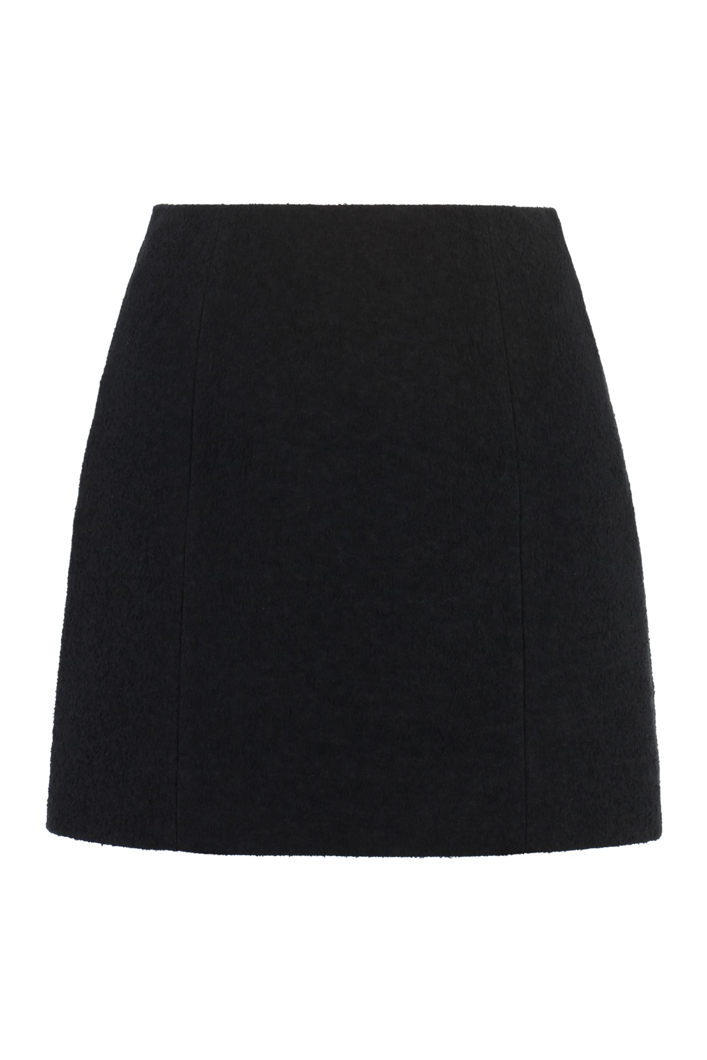 Shop Patou Knitted Mini Skirt In Black