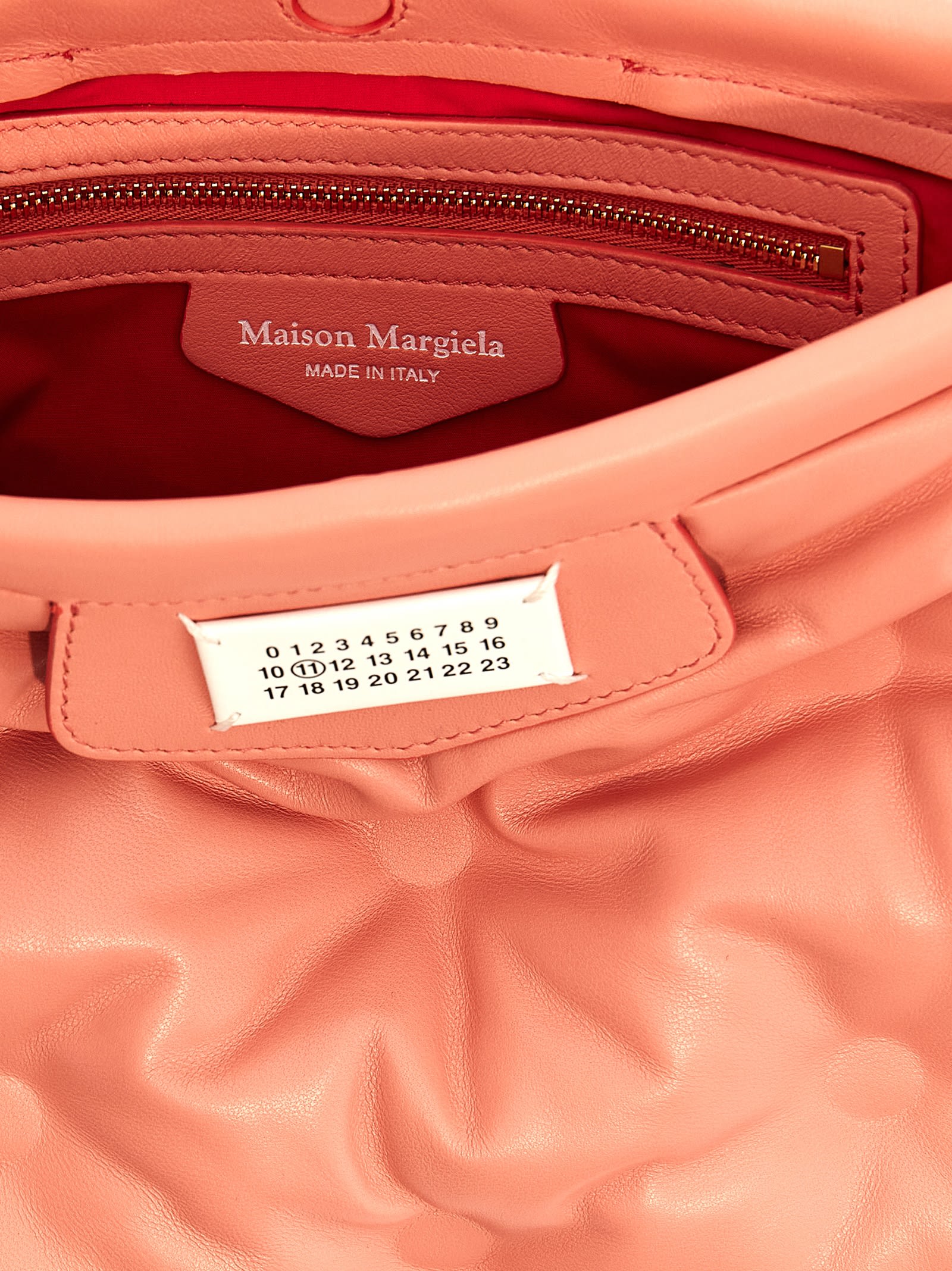 Shop Maison Margiela Glam Slam Classique Small Clutch In Coral Red