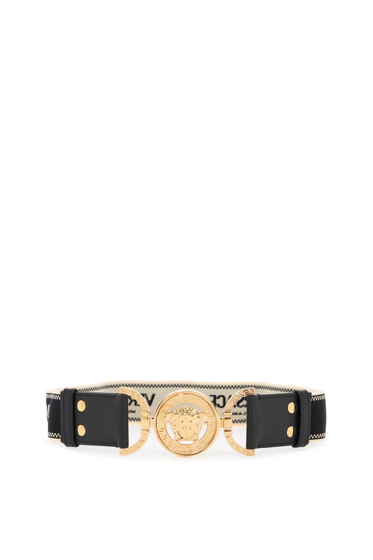 Shop Versace Medusa 95 Jacquard In Black+beige- Gold (black)