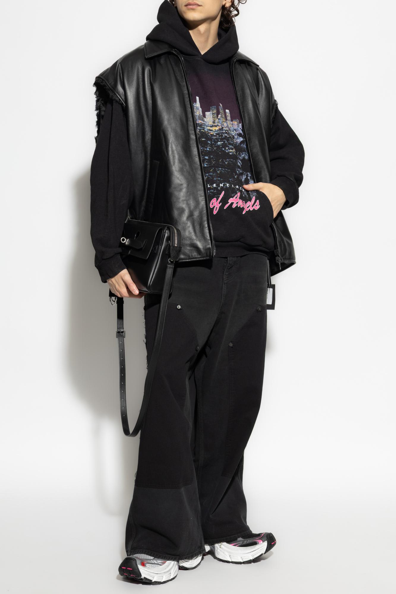 Balenciaga Cotton City Of Angels Hoodie In Black