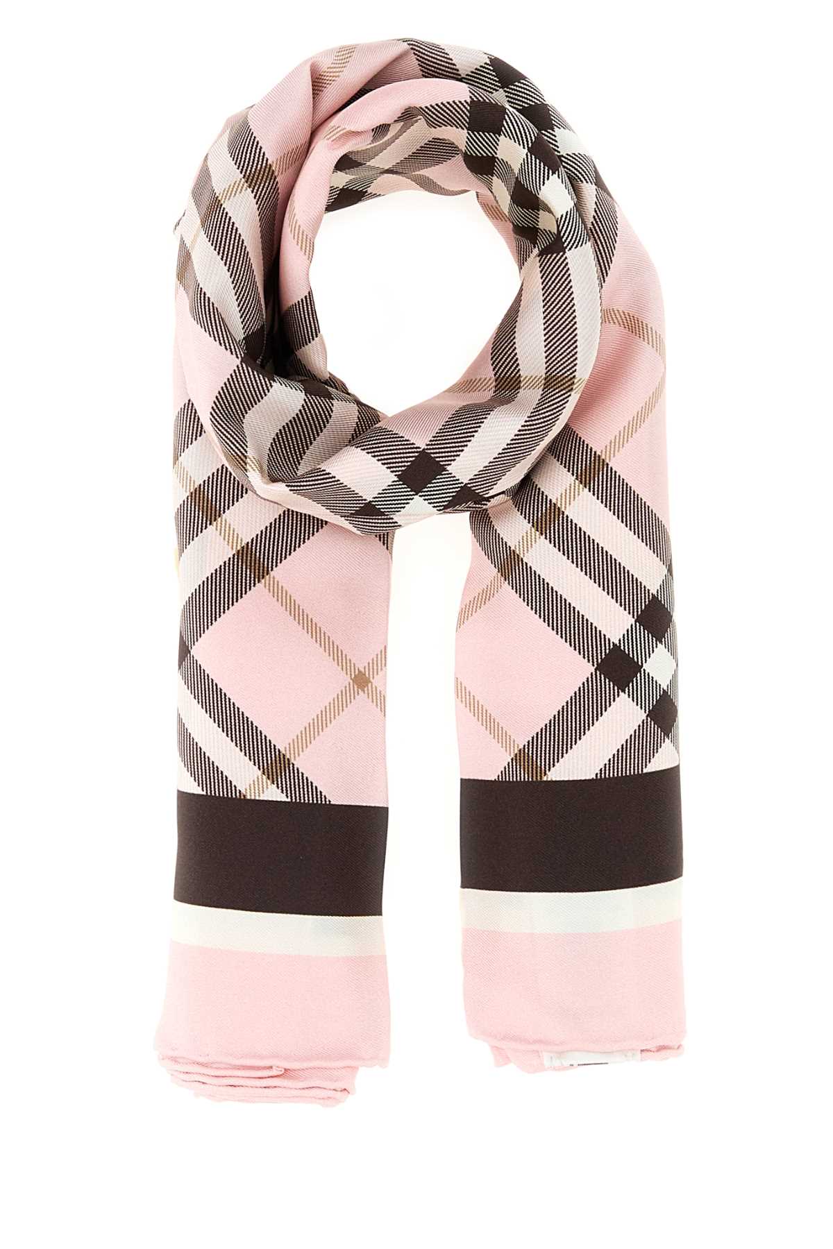 Burberry Embroidered Silk Foulard In Multi