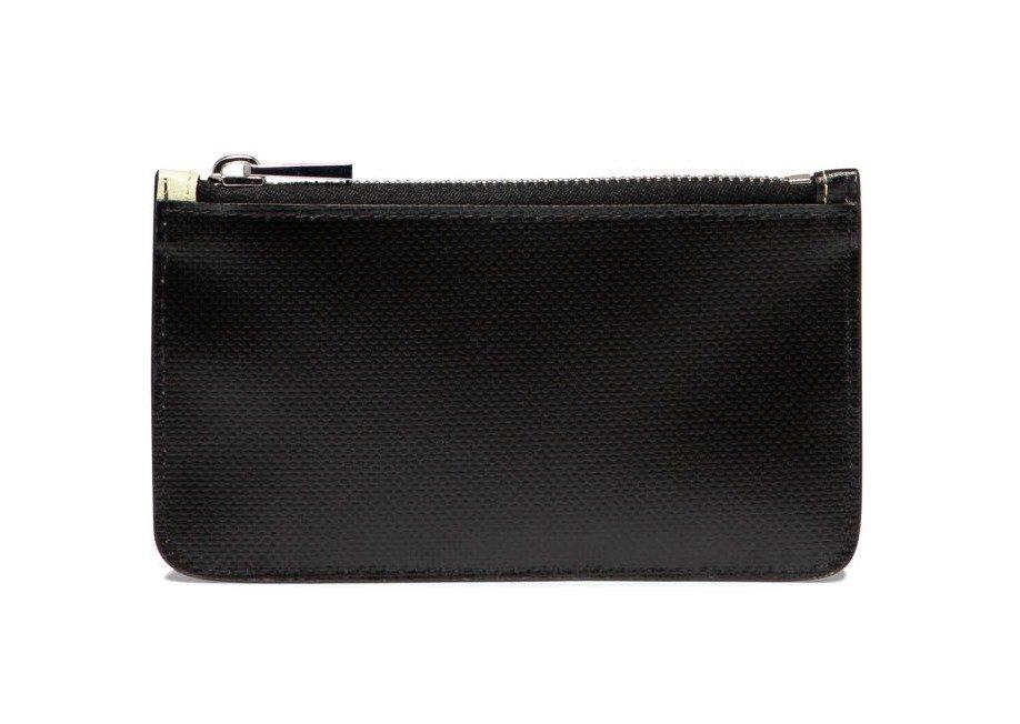 Shop Marni Bicolour Zip-up Cardholder In Neutrals/black