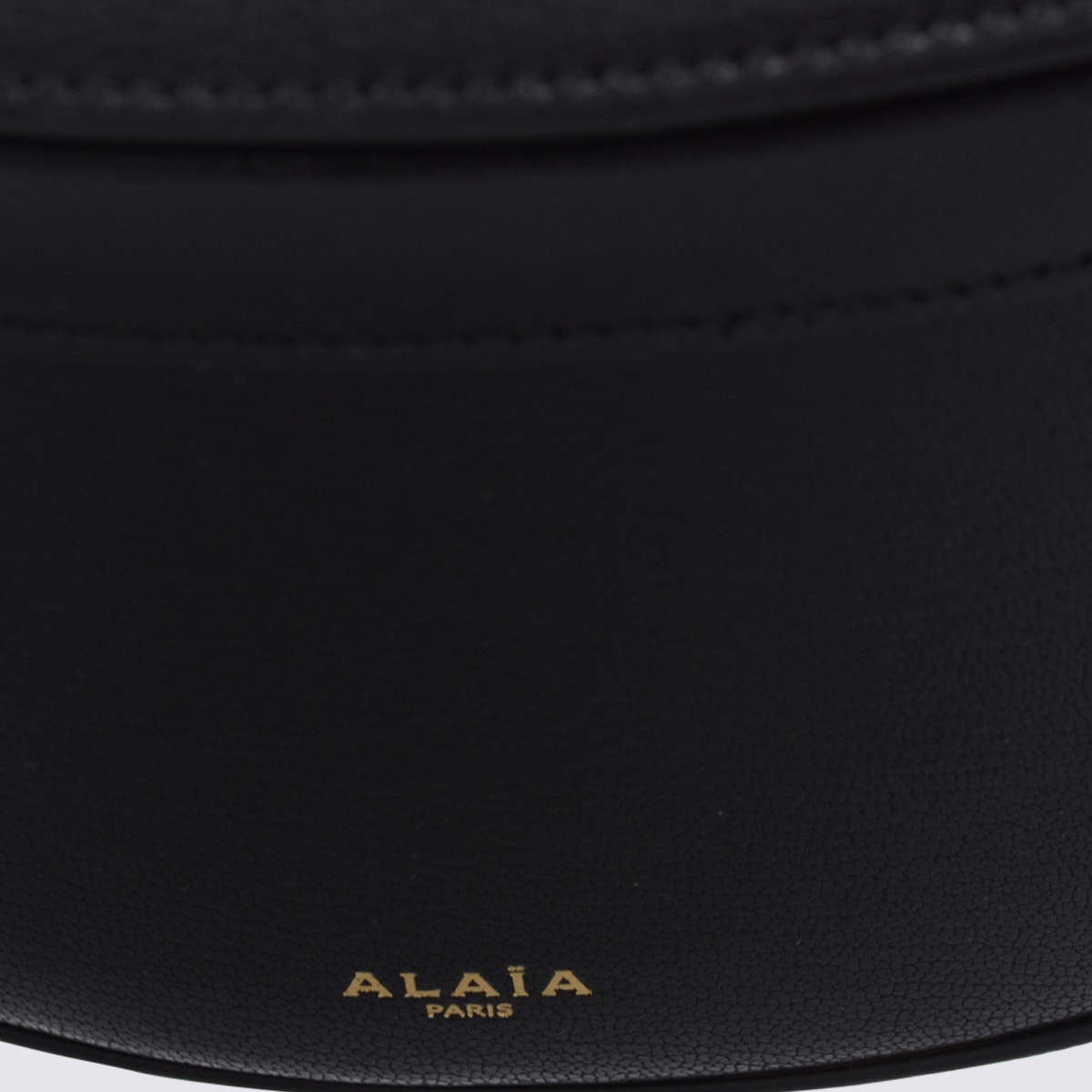 Alaïa Black Leather Crossbody Bag In Black