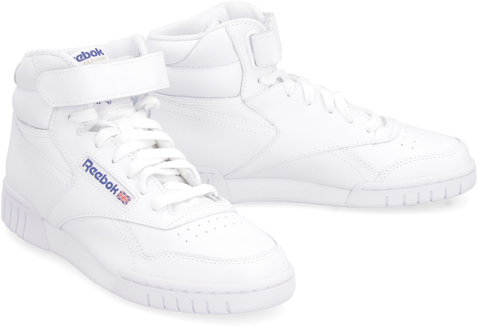 Reebok Reebok Ex o fit High top Leather Sneakers White EX O FIT LEATHER SHOES Sneaker high black