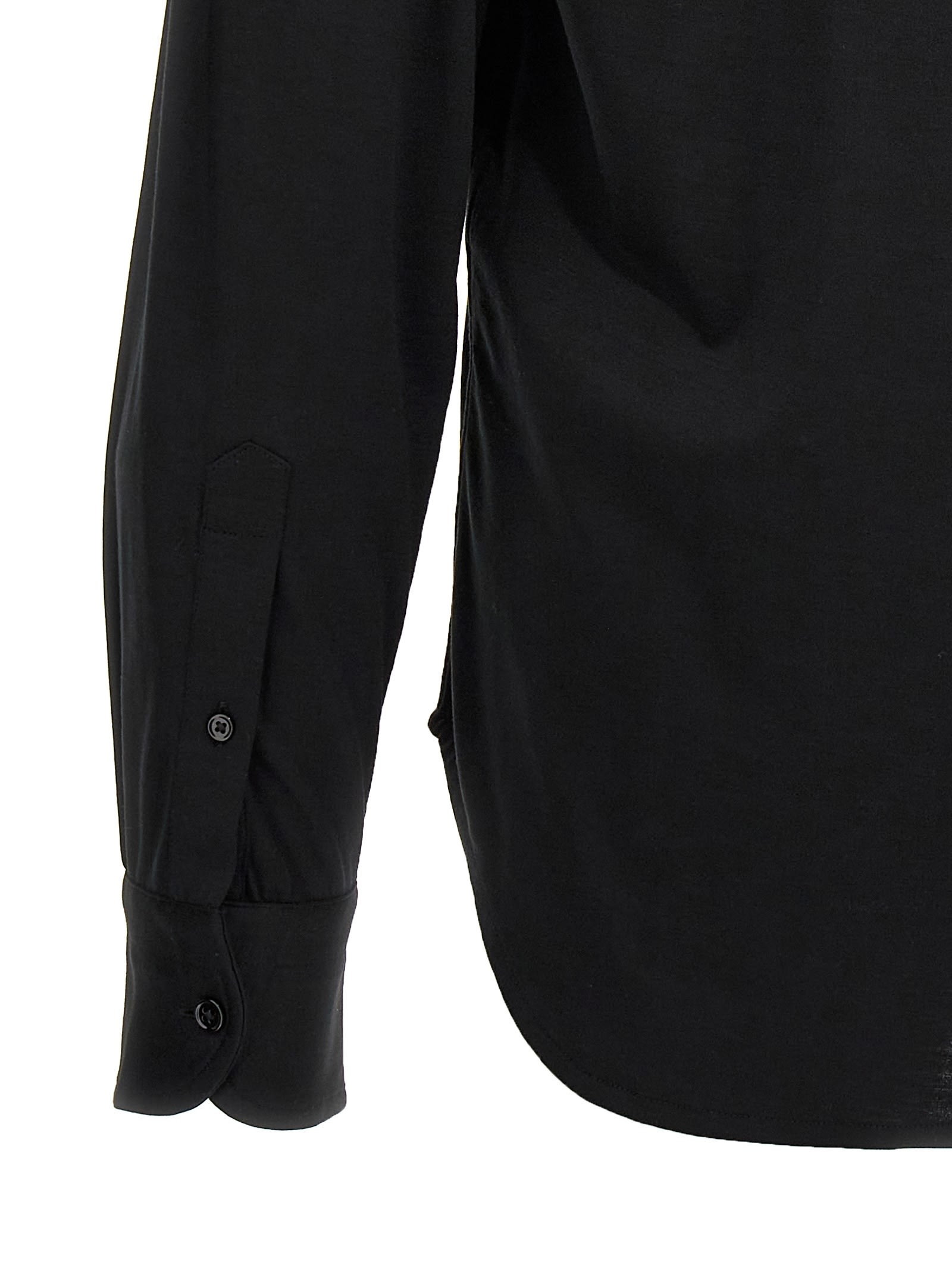 Shop Tom Ford Cotton Silk Shirt In Black