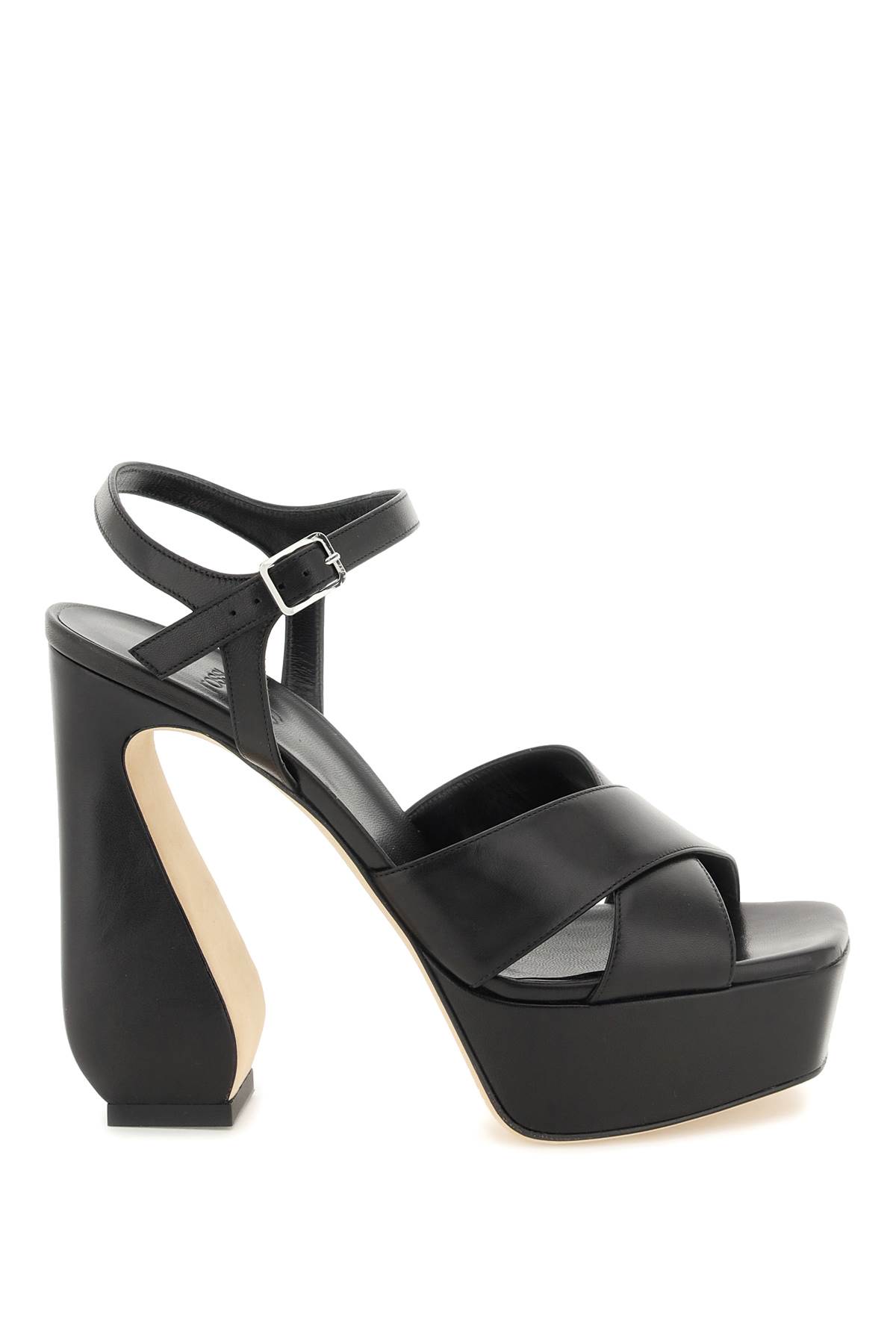 Shop Si Rossi Leather  Sandals In Nero (black)