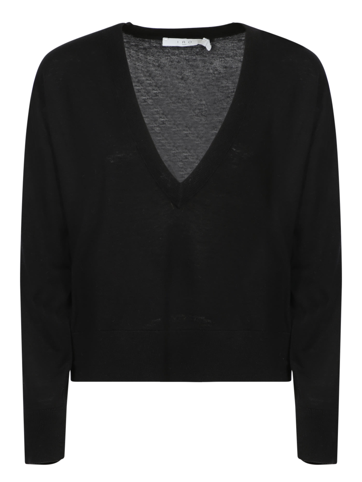 Black Merino Wool And Silk Sweater