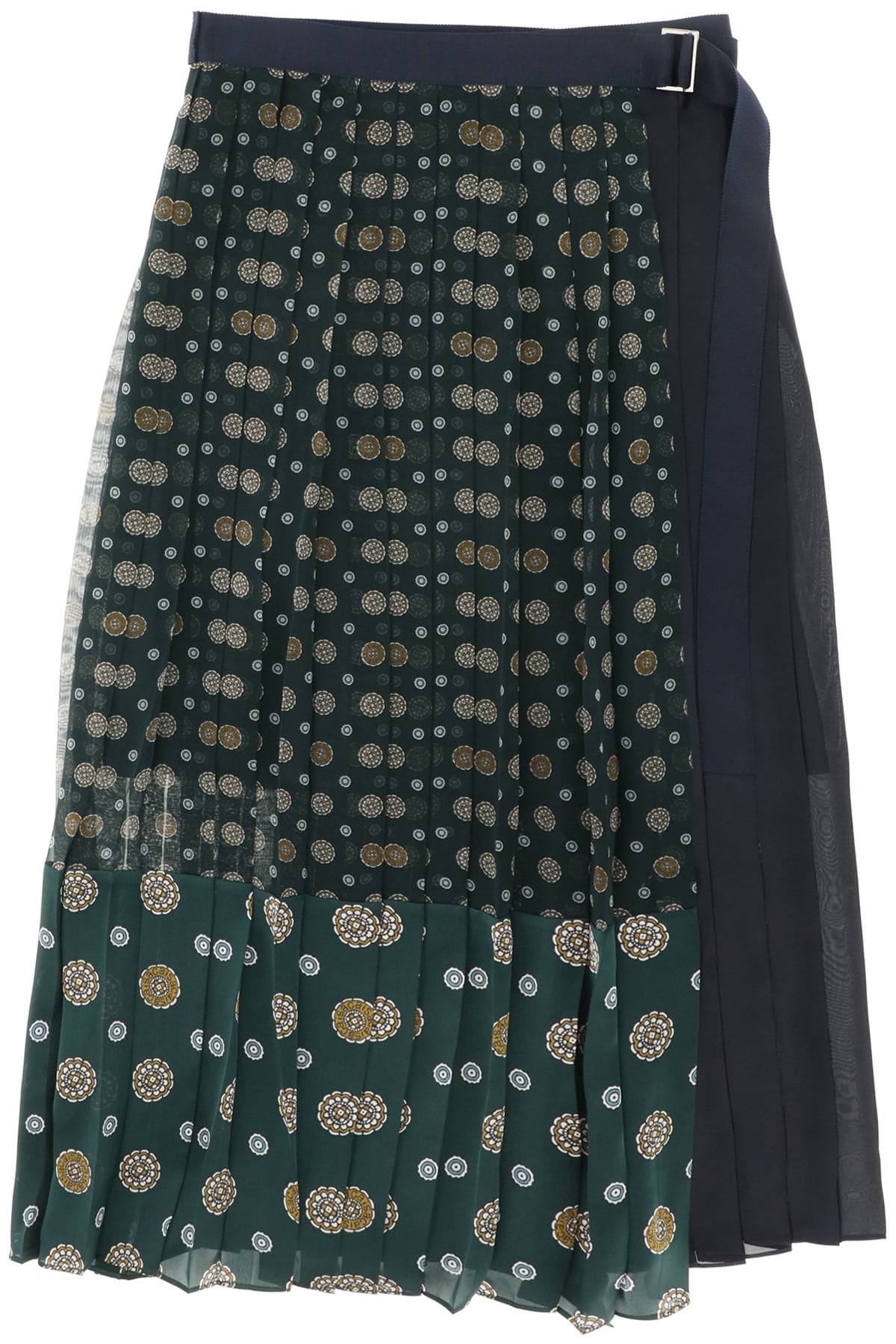 Sacai Printed Pleated Skirt