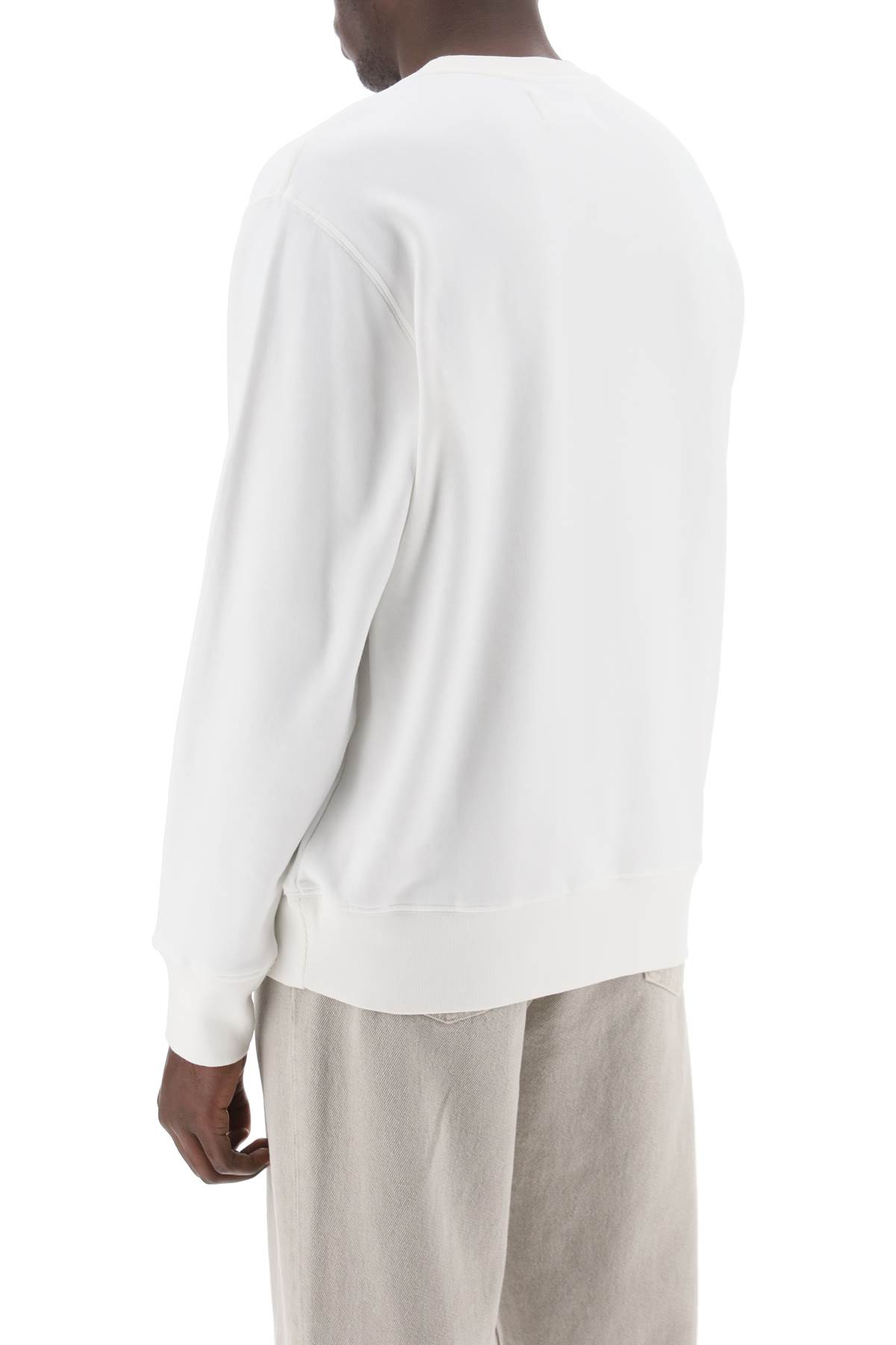 Autry Logo-patch Jersey Sweatshirt In White