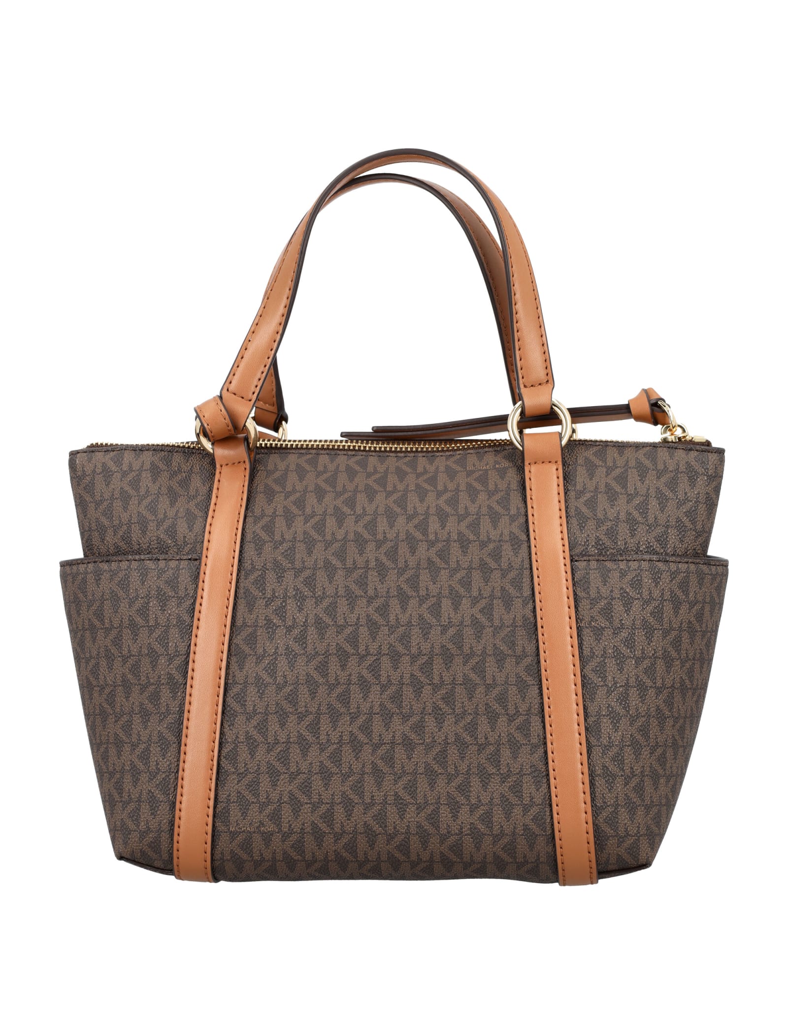 Shop Michael Michael Kors Sullivan Sm Conv Tote Bag In Brn/acorn