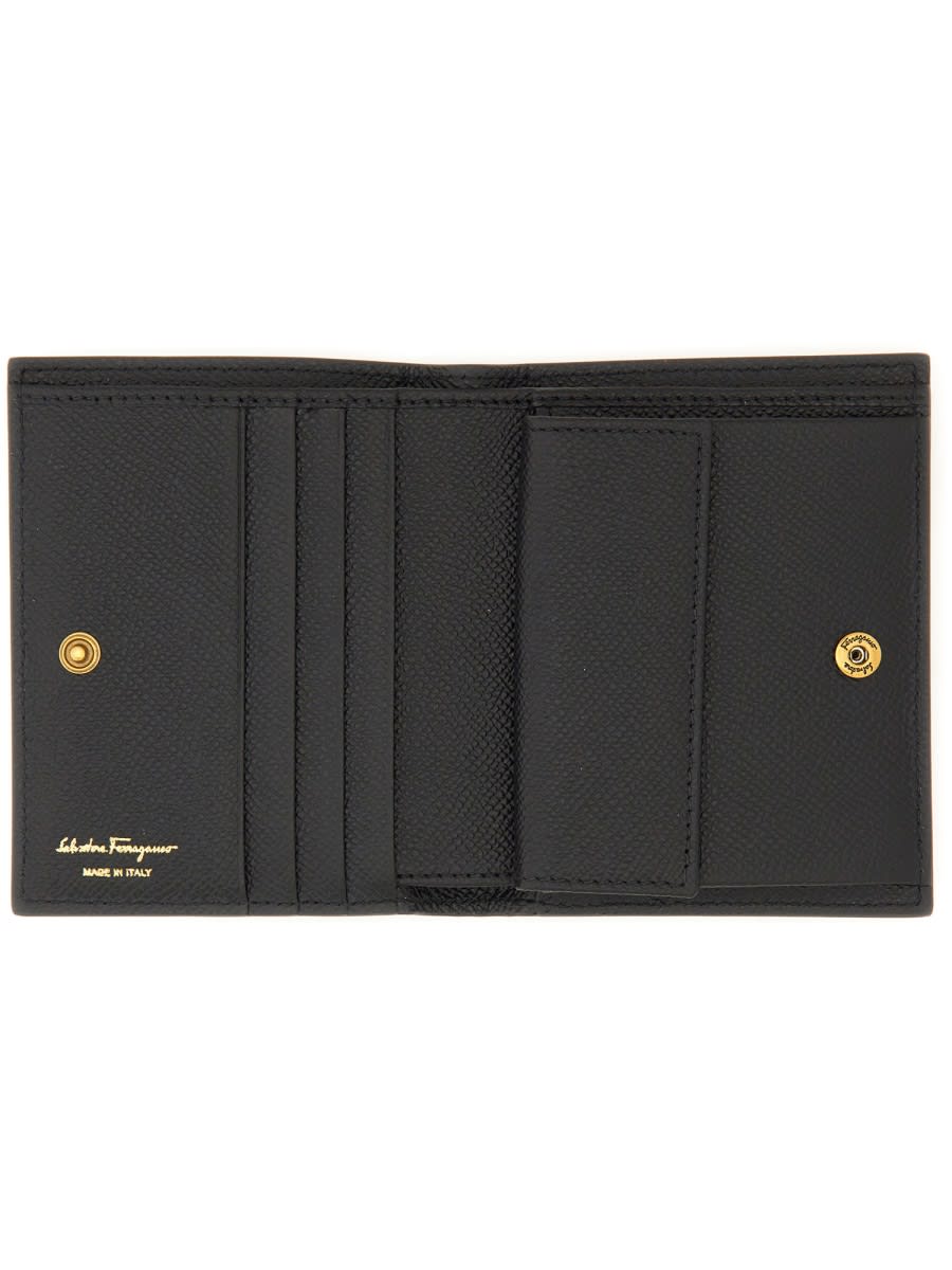 Shop Ferragamo Gancini Wallet In Black