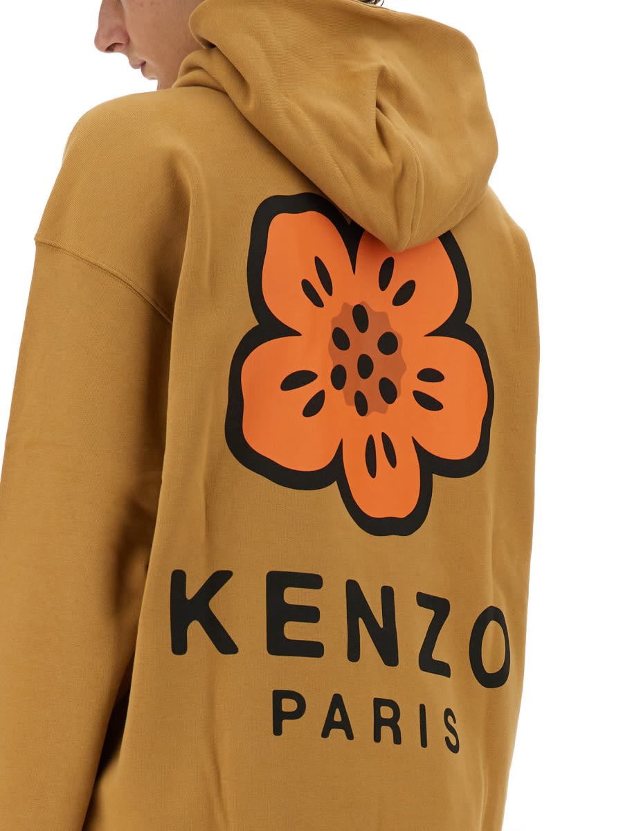 Shop Kenzo Sweatshirt With Logo In Beige