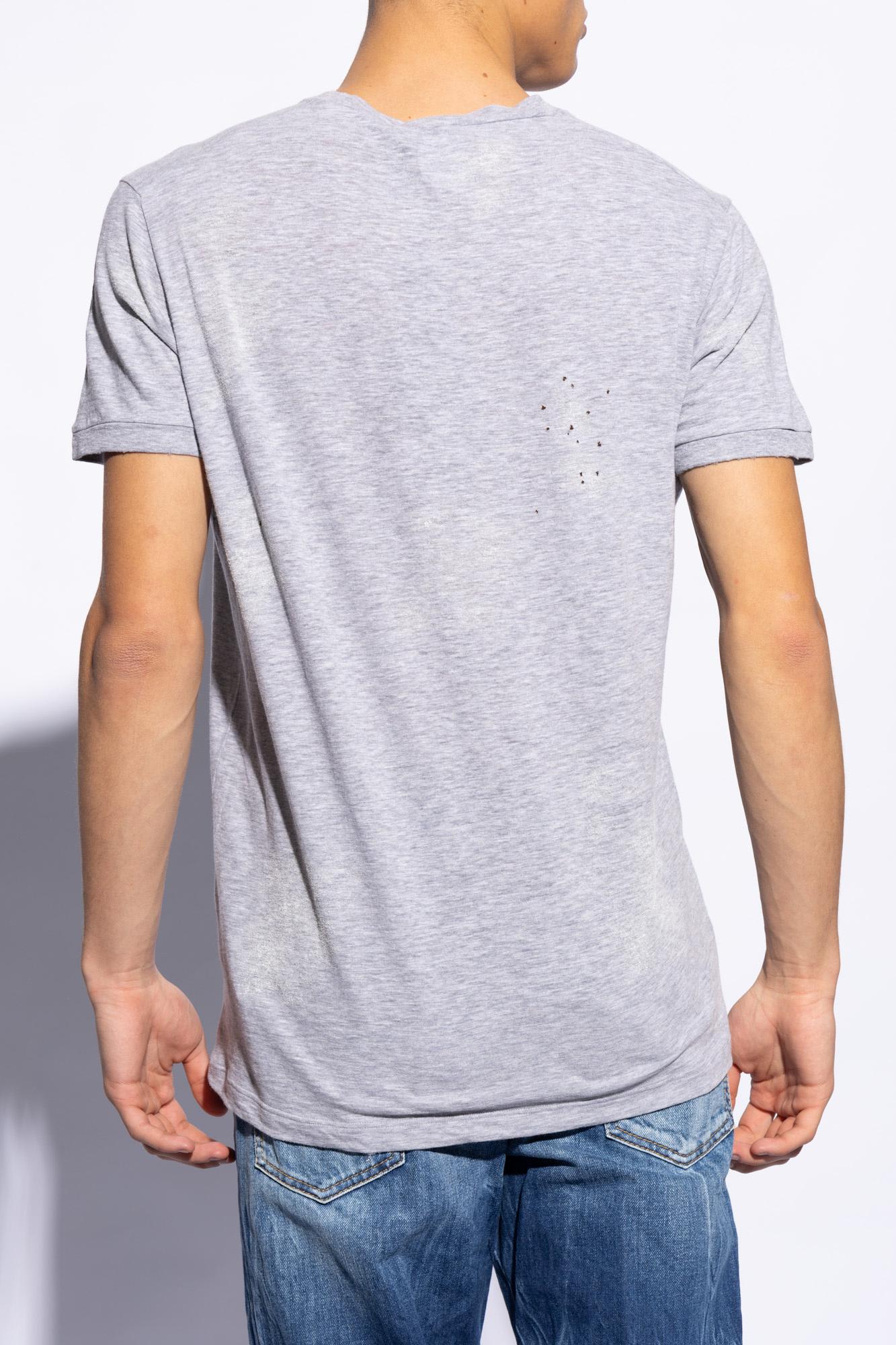 Shop Dsquared2 T-shirt With Logo In M Grey Melange