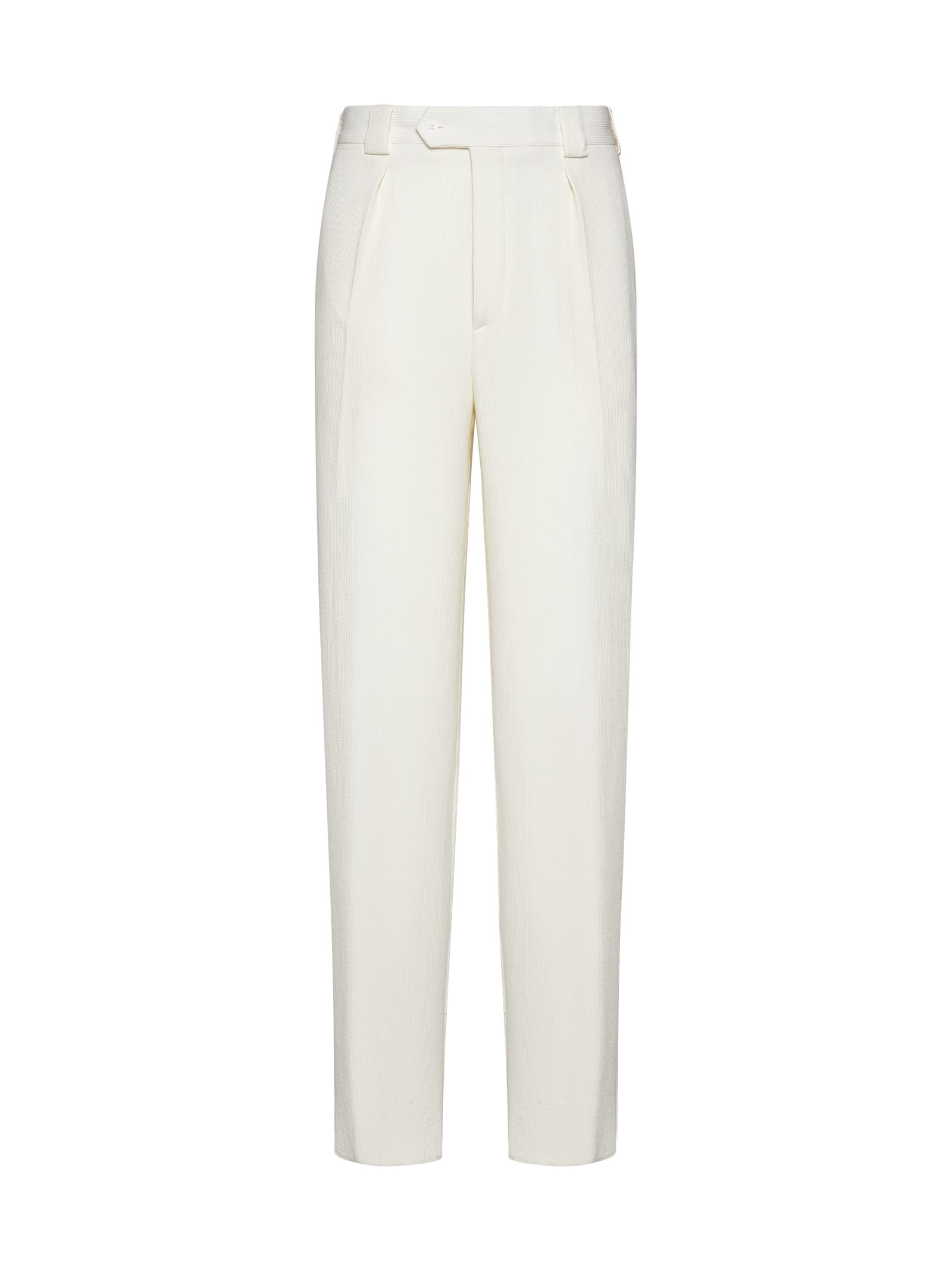 Shop Giorgio Armani Pants In Brilliant White