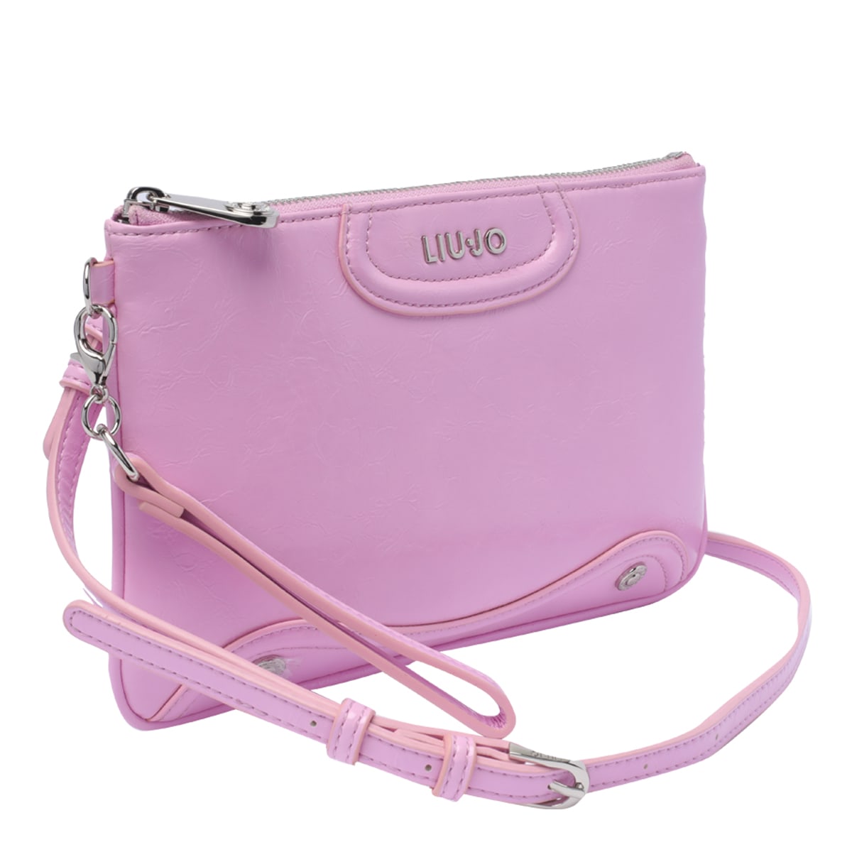 Shop Liu •jo Logo Crossbody Bag In Purple