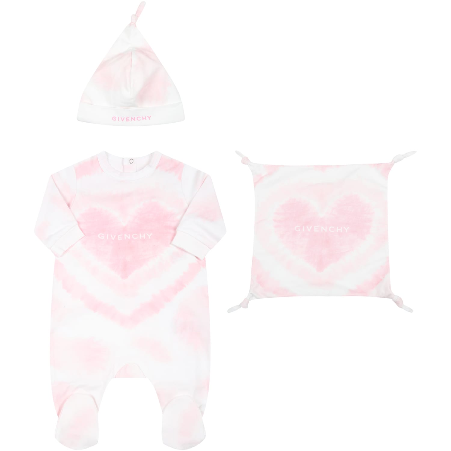 Givenchy Tie-dye Set For Baby Girl With Logo